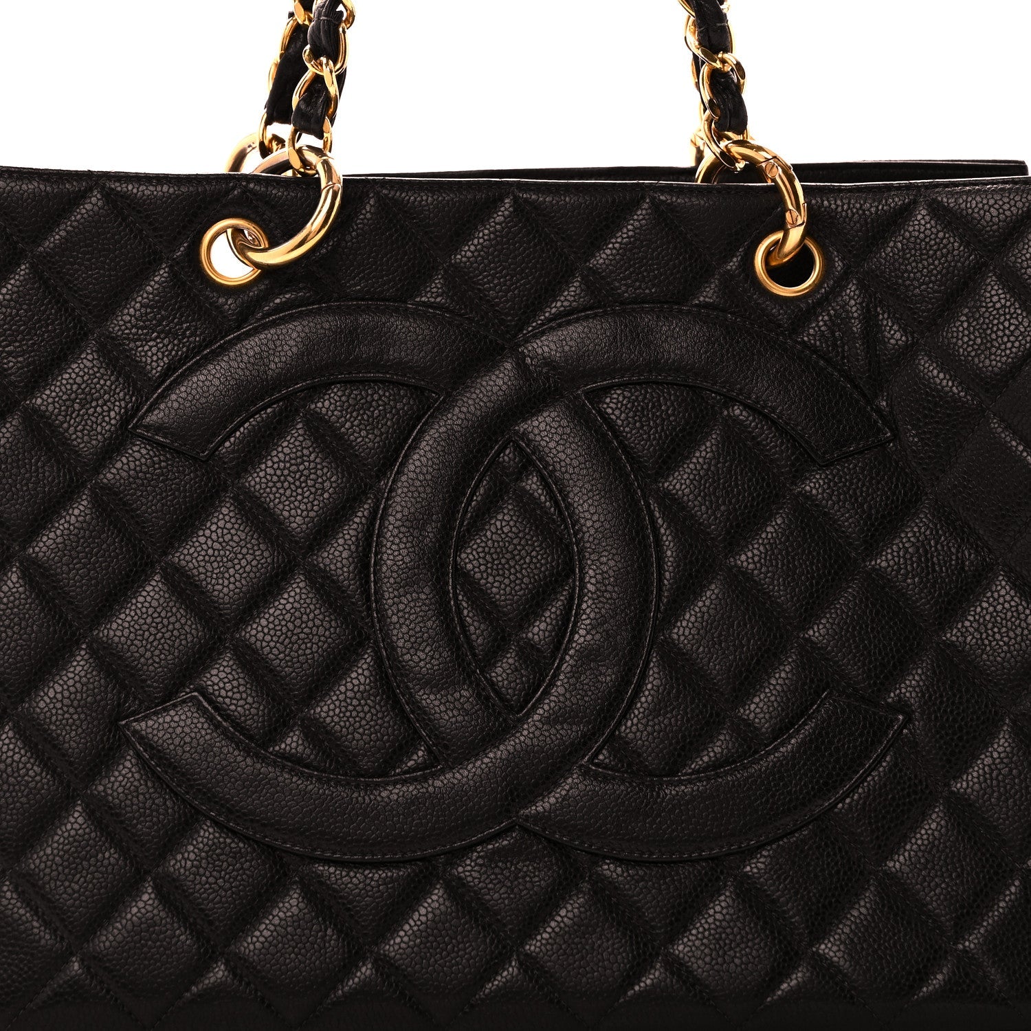 Caviar Quilted Grand Timeless Tote GTT Black