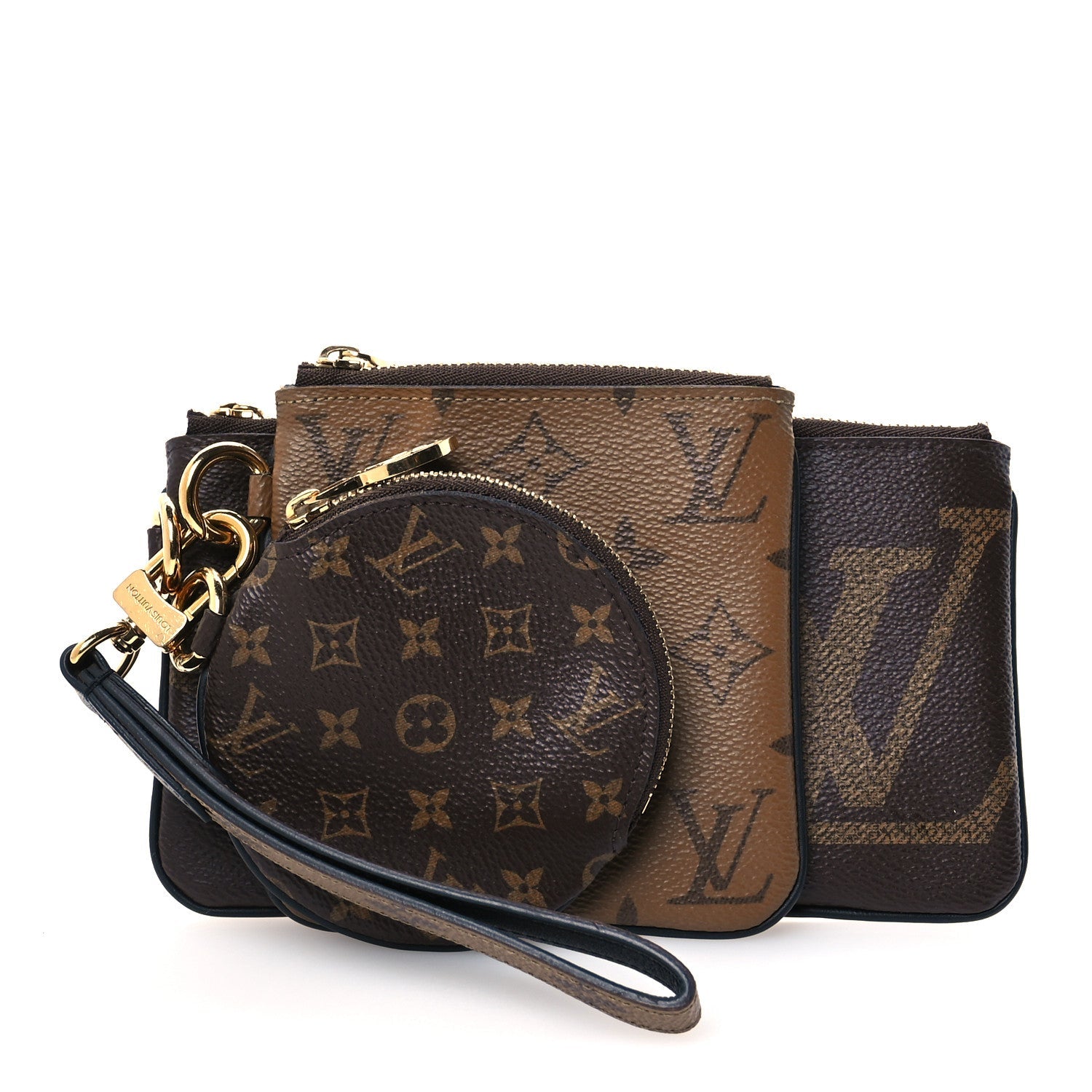 Reverse Monogram Giant Trio Pouch