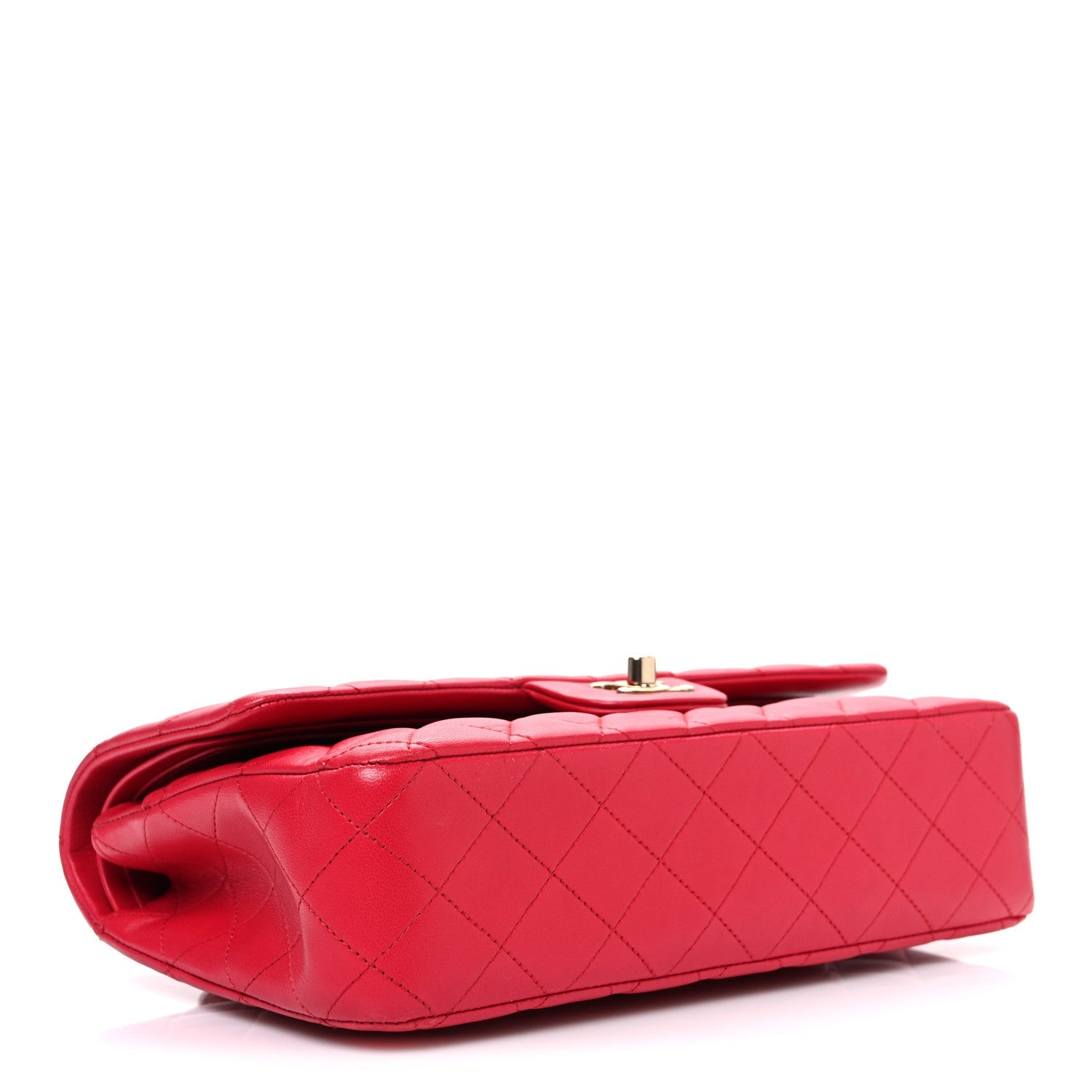 Lambskin Quilted Medium Double Flap Pink