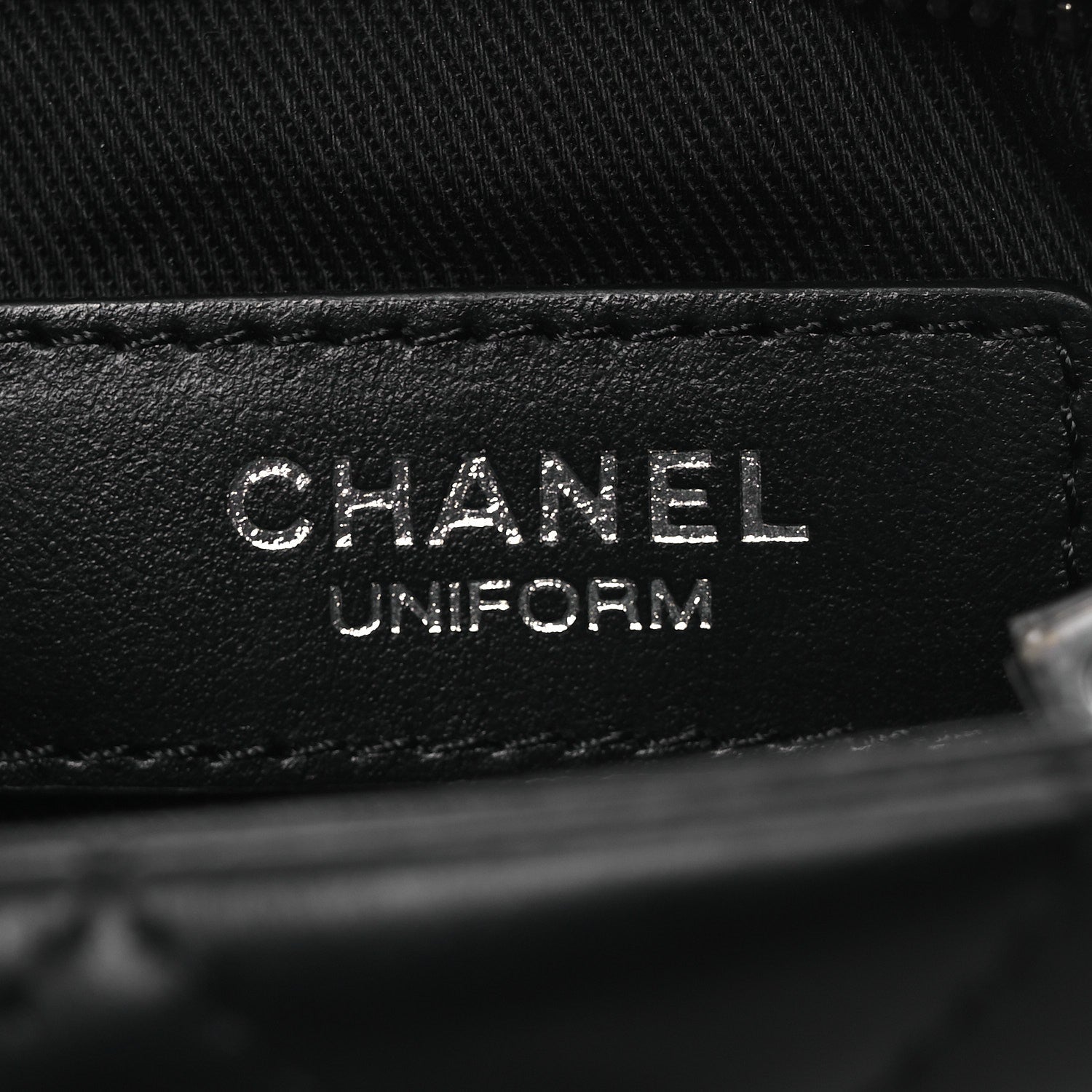 Lambskin Quilted Uniform Crossbody Bag Black