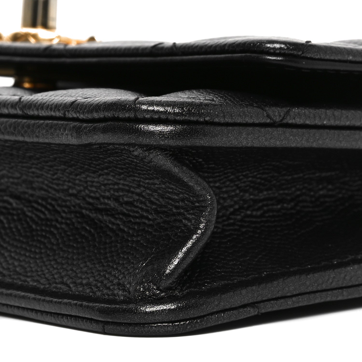Pearly Caviar Quilted Fit For You Wallet On Chain WOC Navy