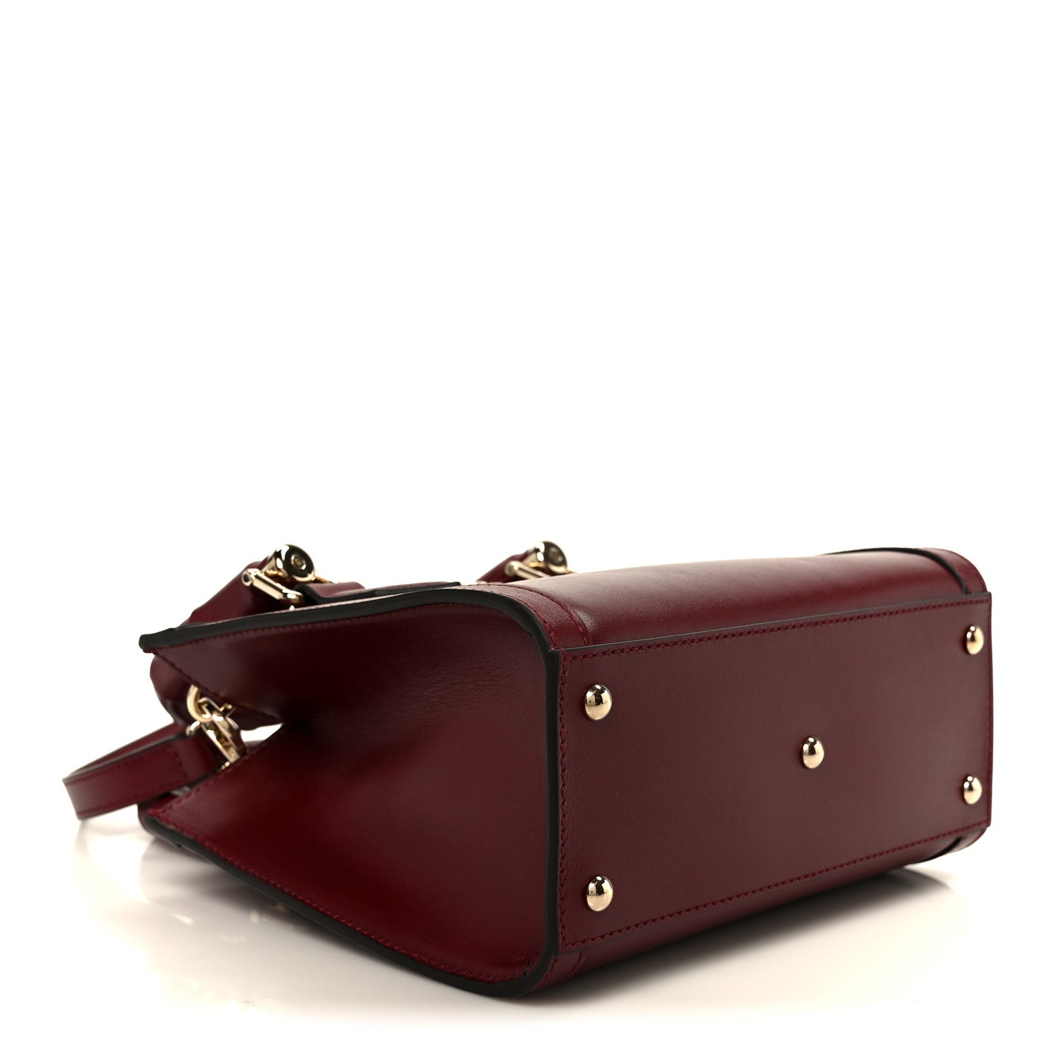 Sweetbread Calfskin Mini Diana Tote Bag Rosso Ancora