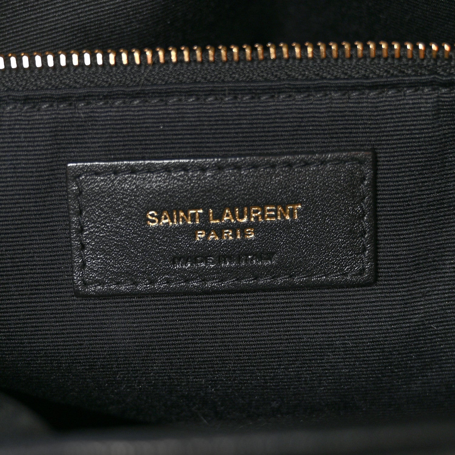 Lambskin Quilted Small Loulou Puffer Monogram Chain Satchel Black