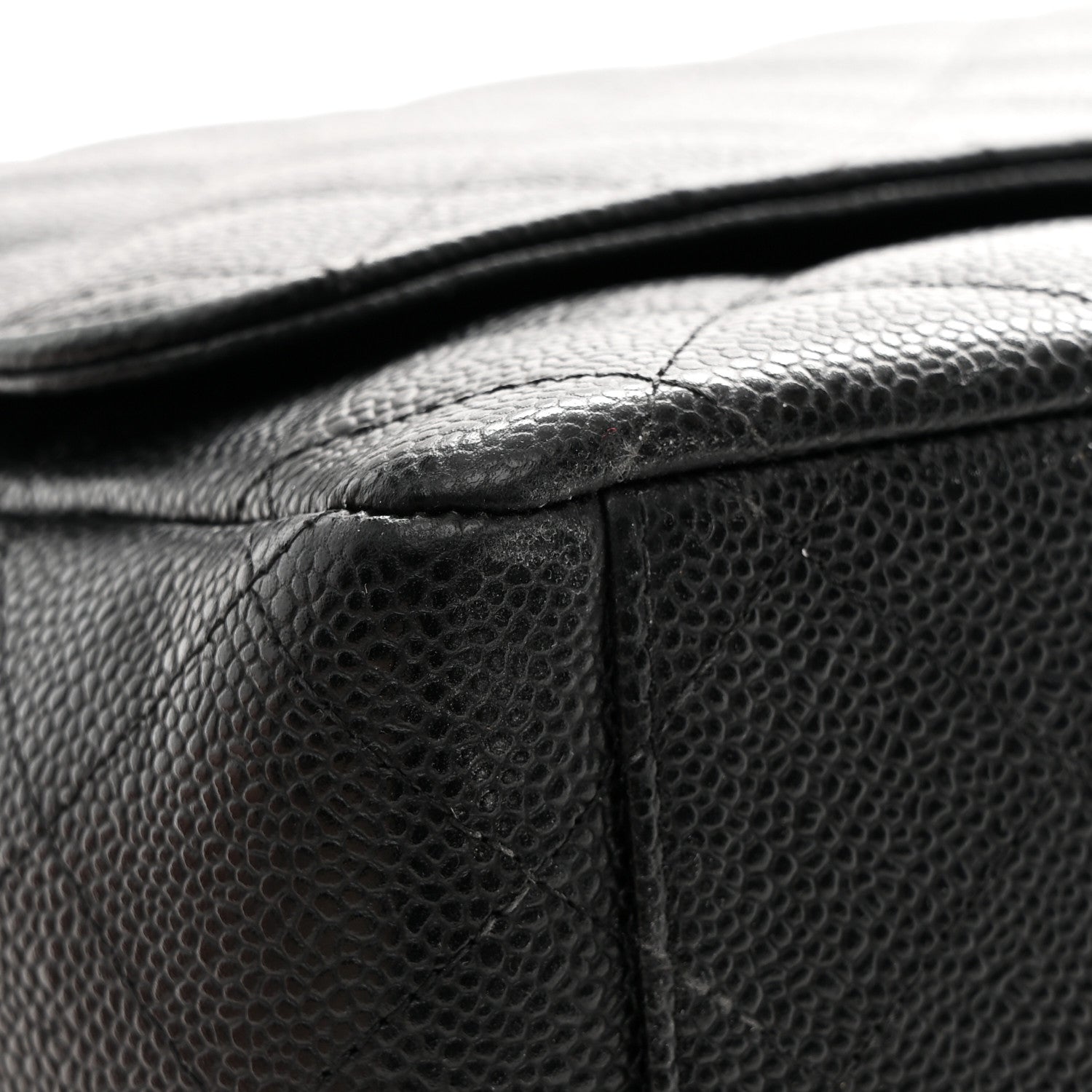 Caviar Quilted Maxi Double Flap Black