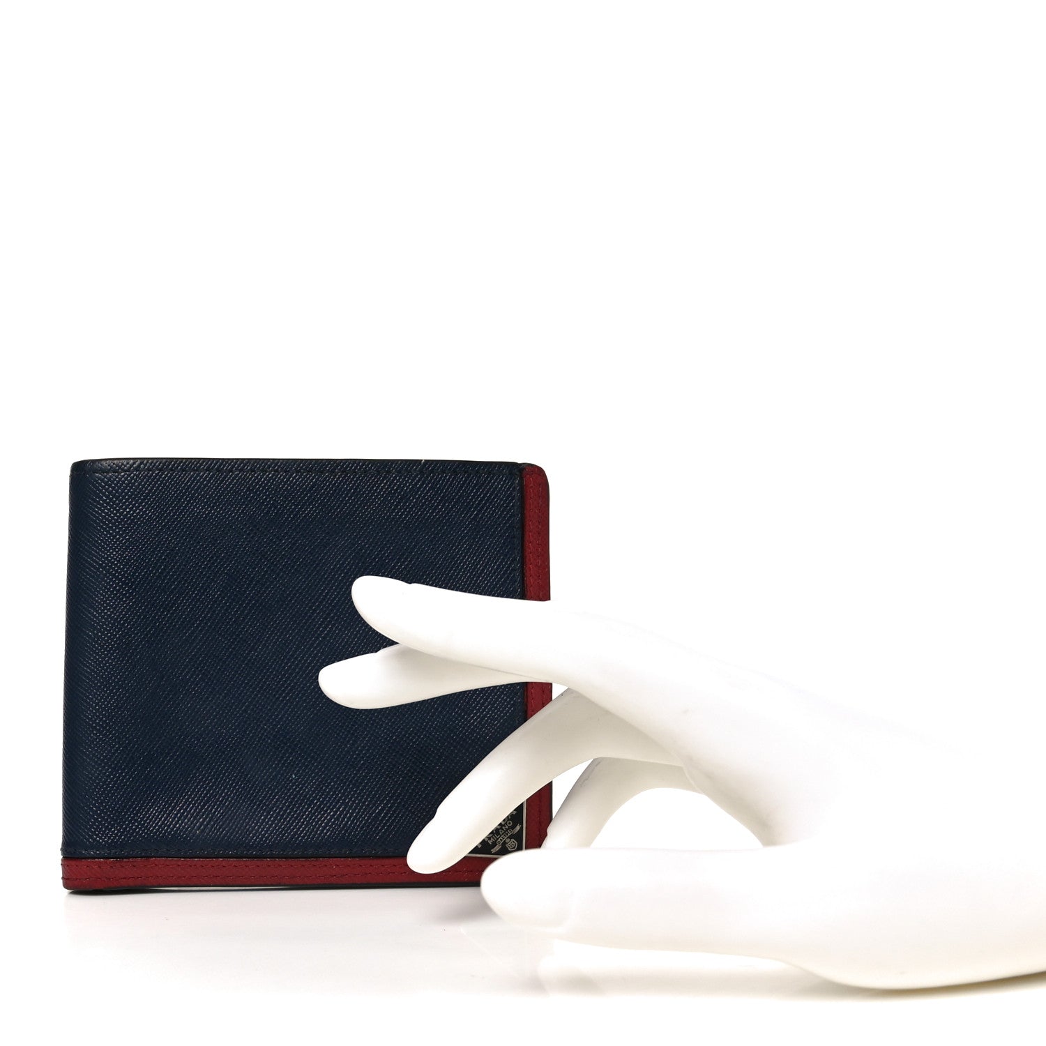 Saffiano Bi-Fold Wallet Baltico Fuoco