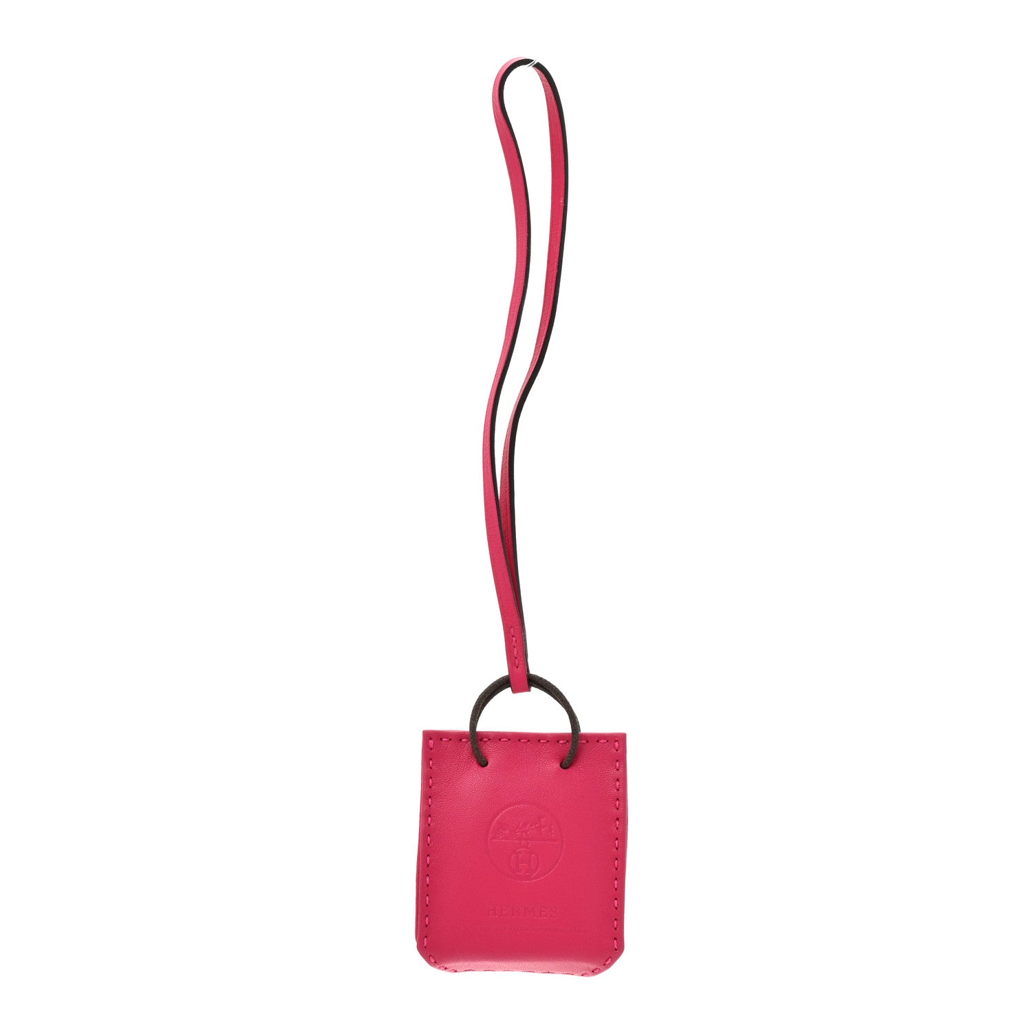 Milo Lambskin Swift Shopping Bag Charm Rose Mexico
