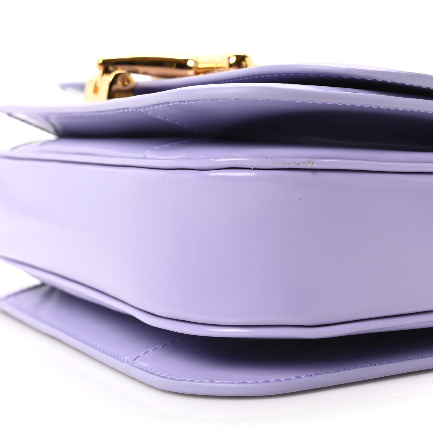 Patent Siena Small Shoulder Bag Lapis