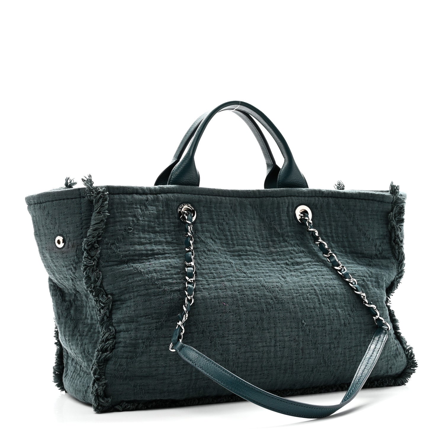 Canvas Large Double Face Shopping Tote Green