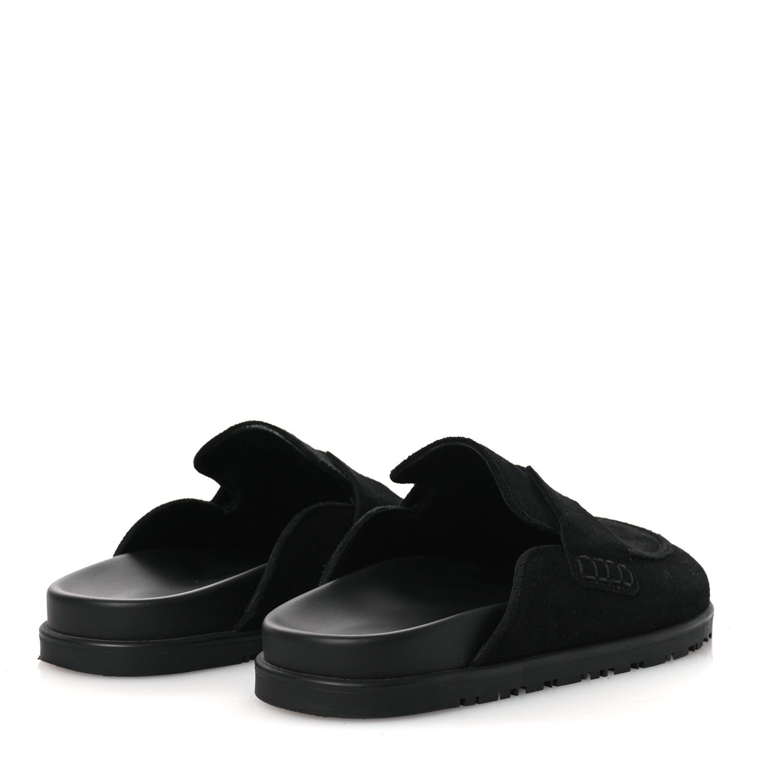 Suede Calfskin Go Mules 39 Black