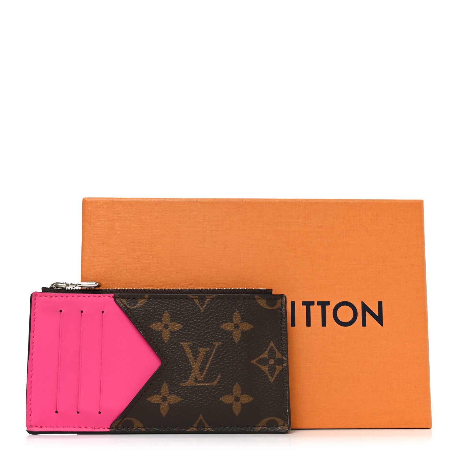 Monogram Calfskin Coin Card Holder Rose