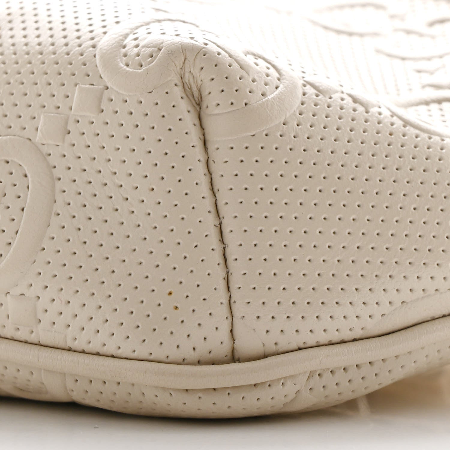 Calfskin GG Tennis Embossed Belt Bag Mystic White