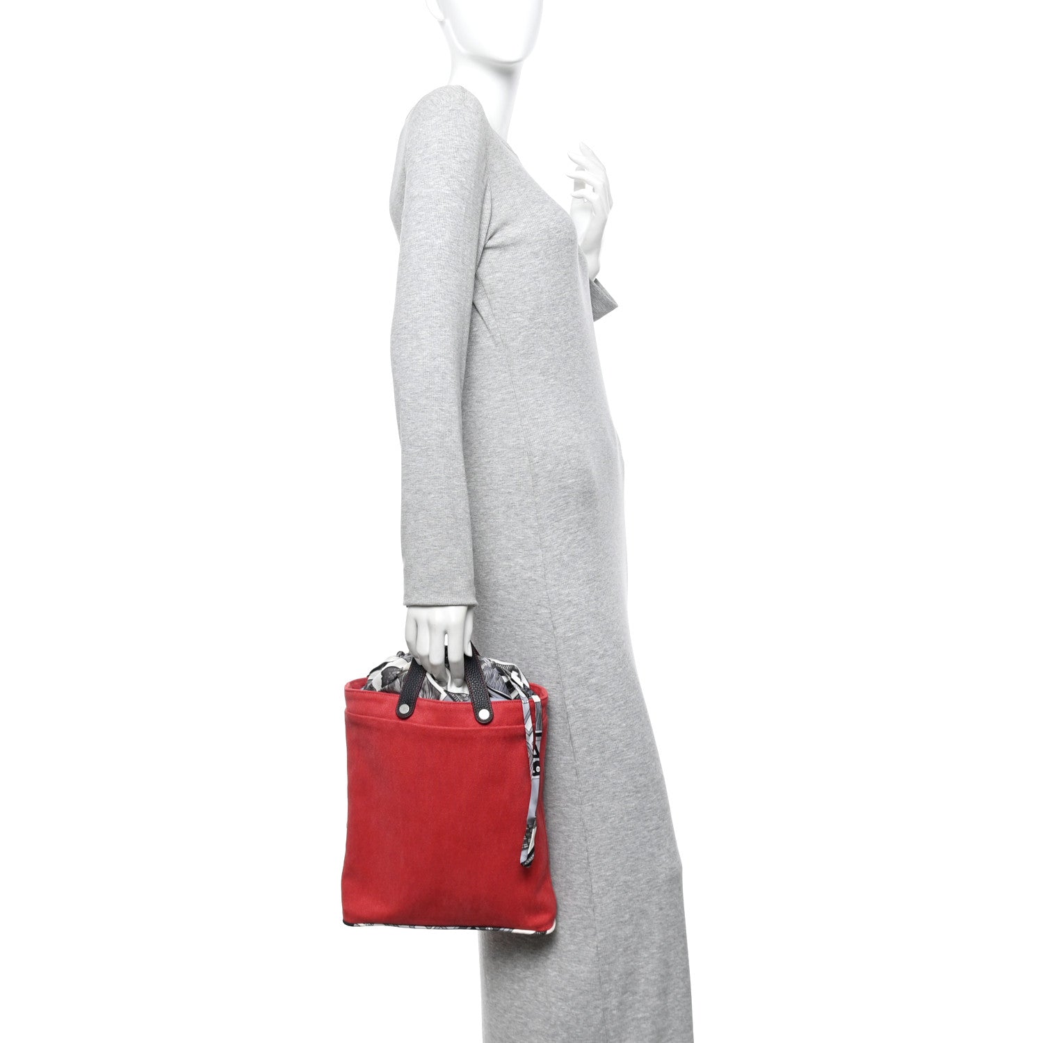 Canvas Taurillon Silk Petit H Tote Multicolor