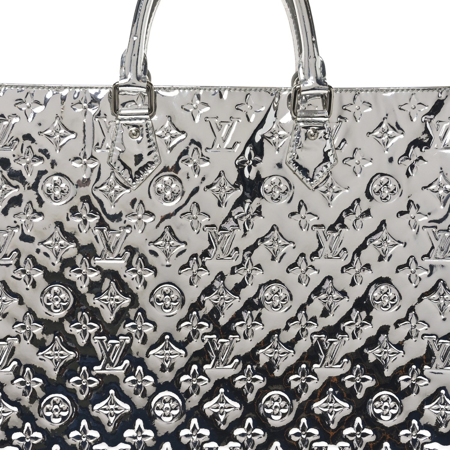 Monogram Miroir Sac Plat Silver