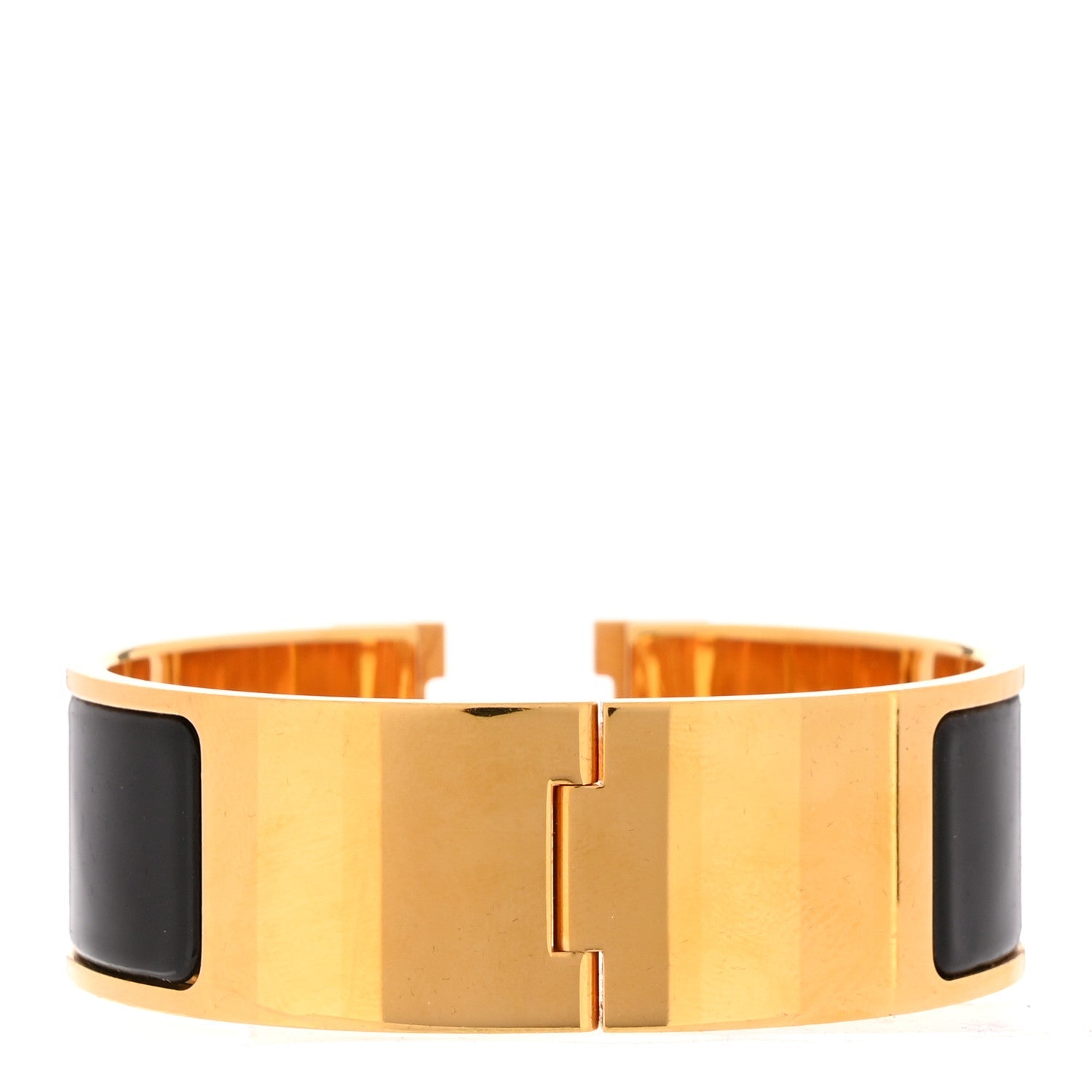 Enamel Wide Clic Clac H Bracelet PM Black