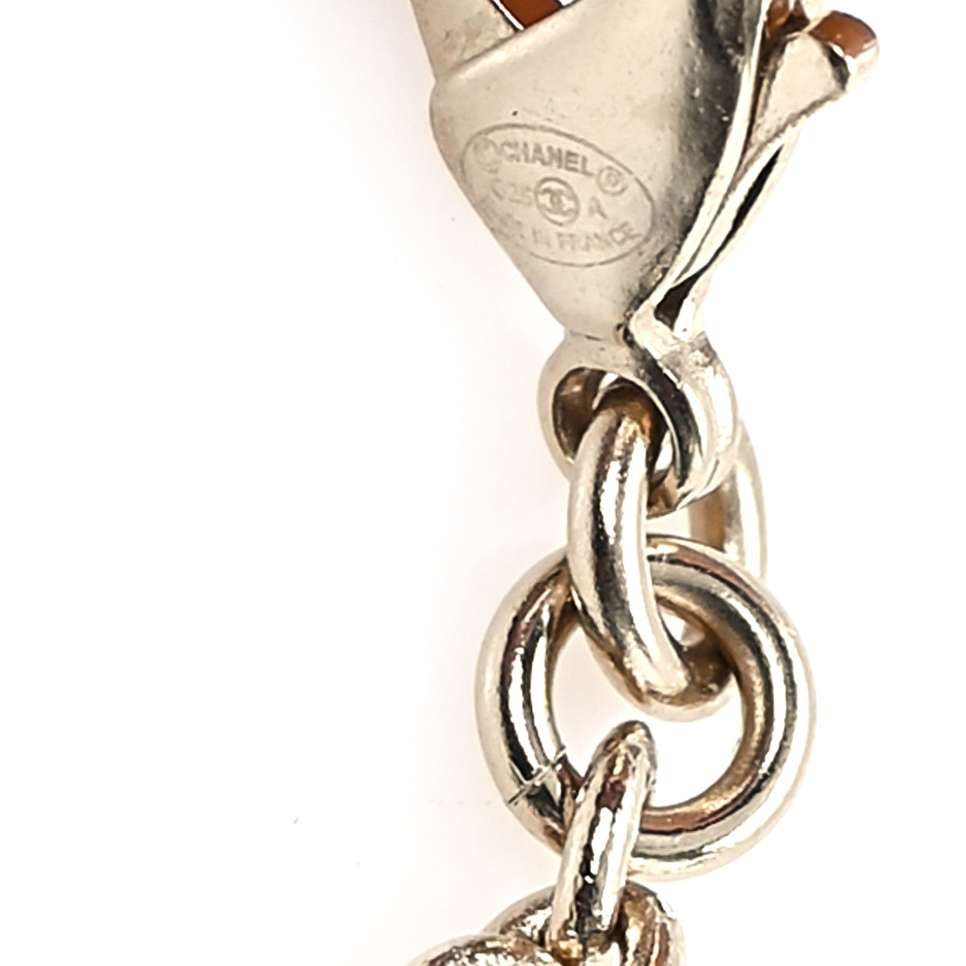 Metal Pearl CC Fan Necklace Gold