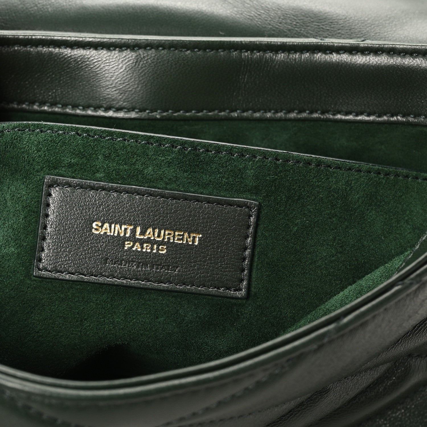 Lambskin Quilted Le 57 Diamond Shoulder Bag Vert Fonce
