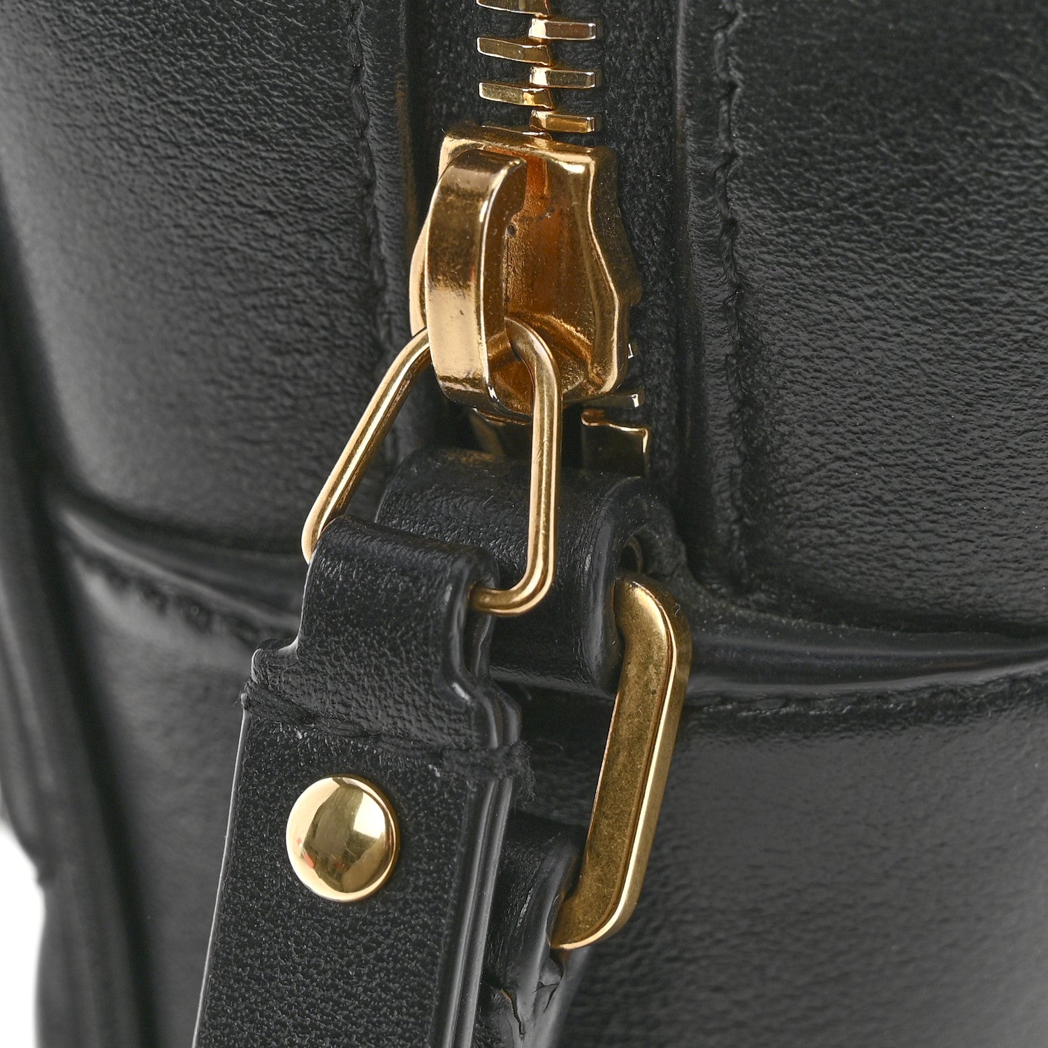 Calfskin Matelasse Monogram Lou Camera Bag Black