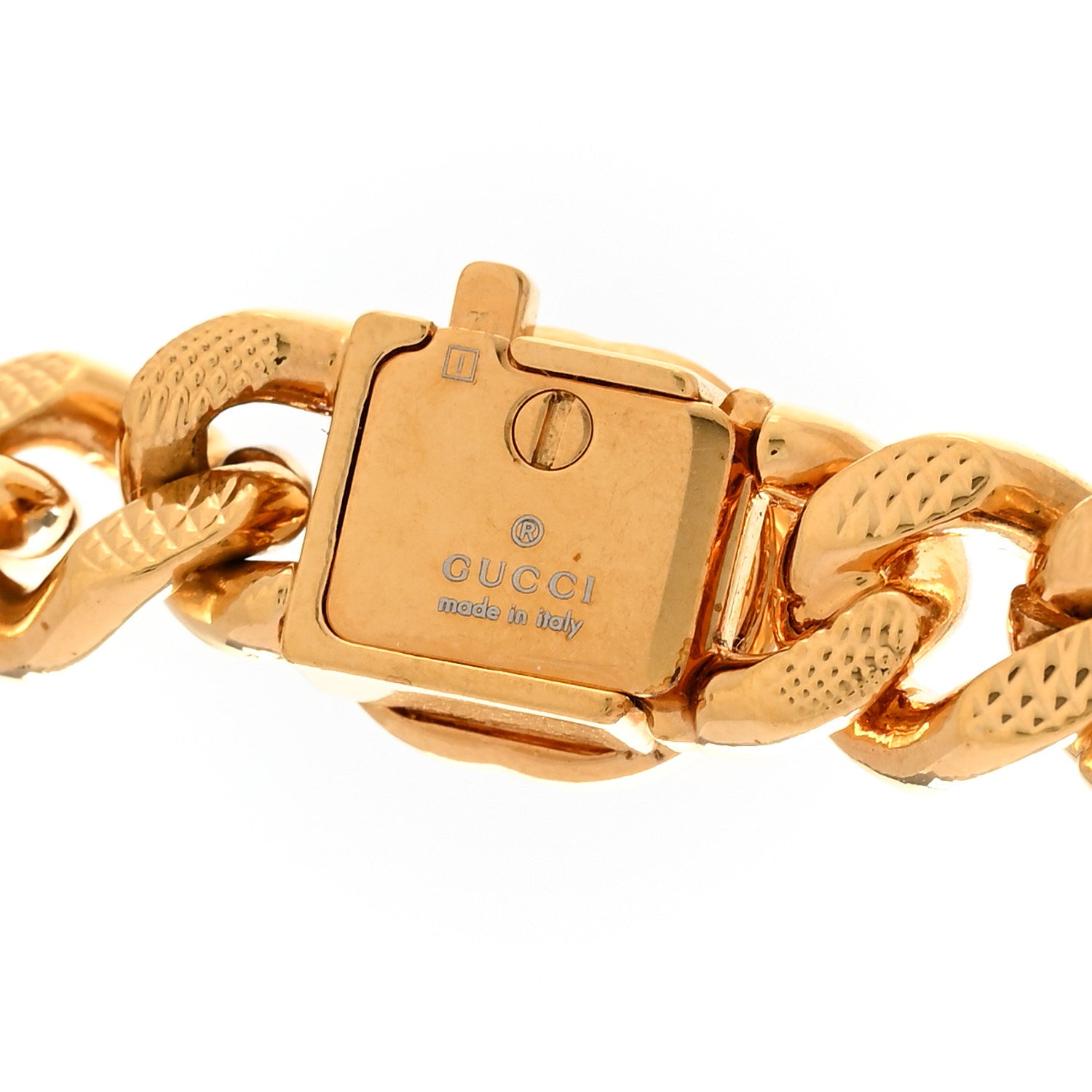 Metal Interlocking G Curb Chain Necklace Gold