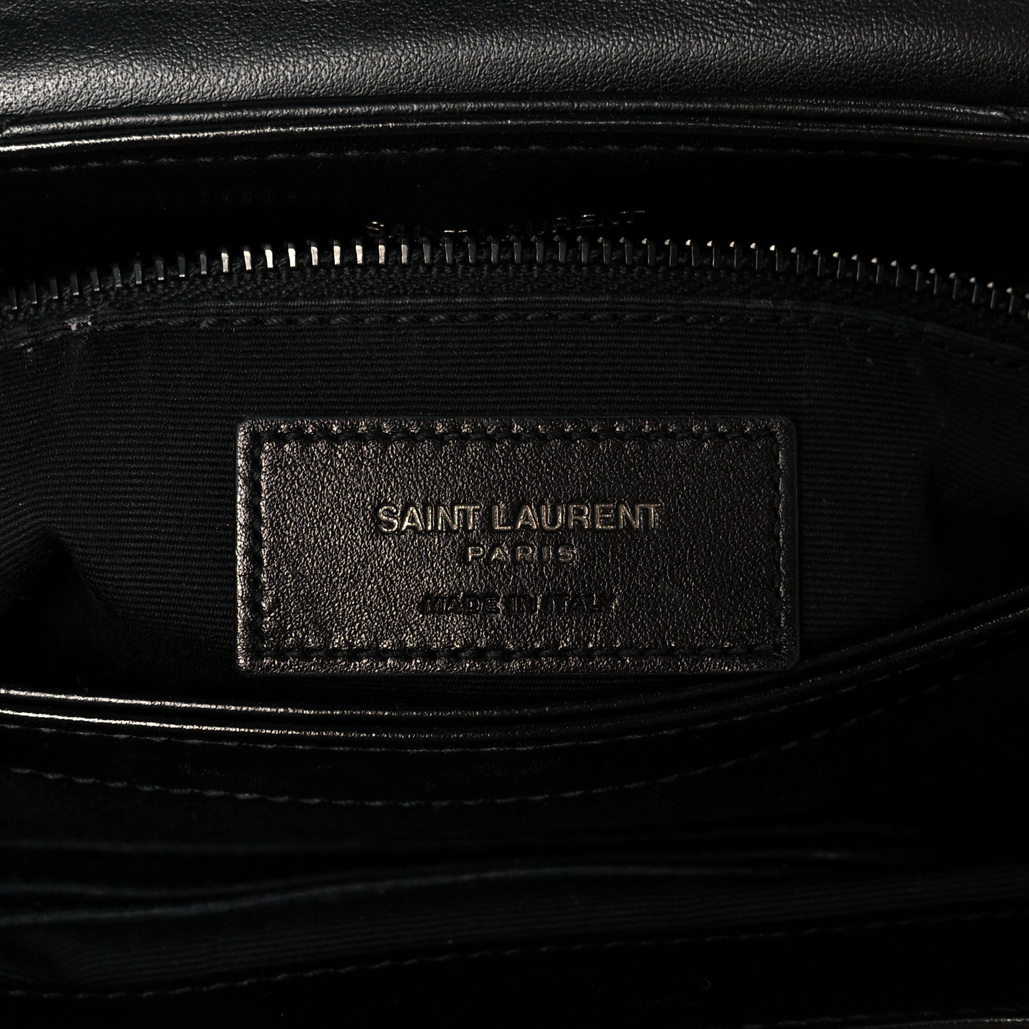 Calfskin Y Quilted Monogram Toy Loulou Crossbody Bag Black