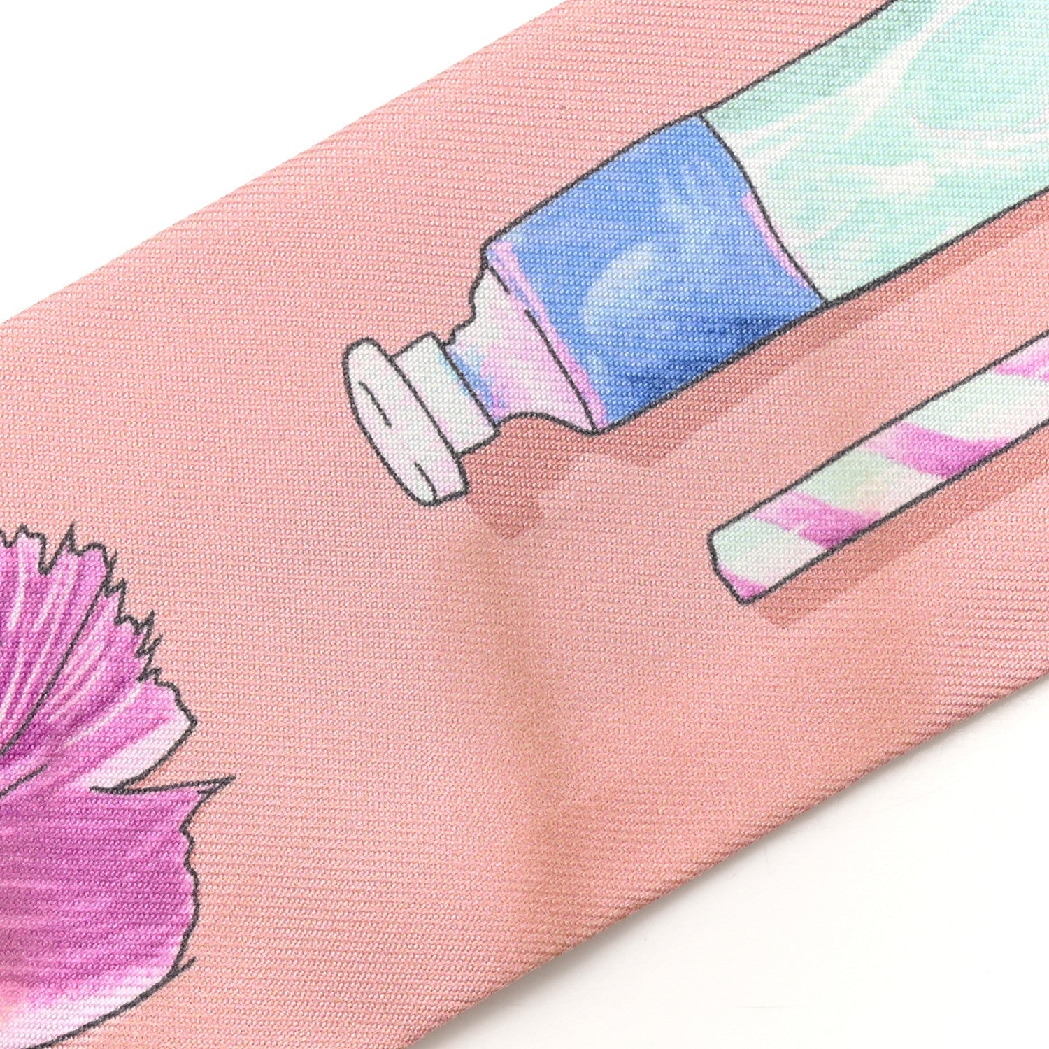 Silk In The Pocket Twilly Rose Poudre Blue Ciel