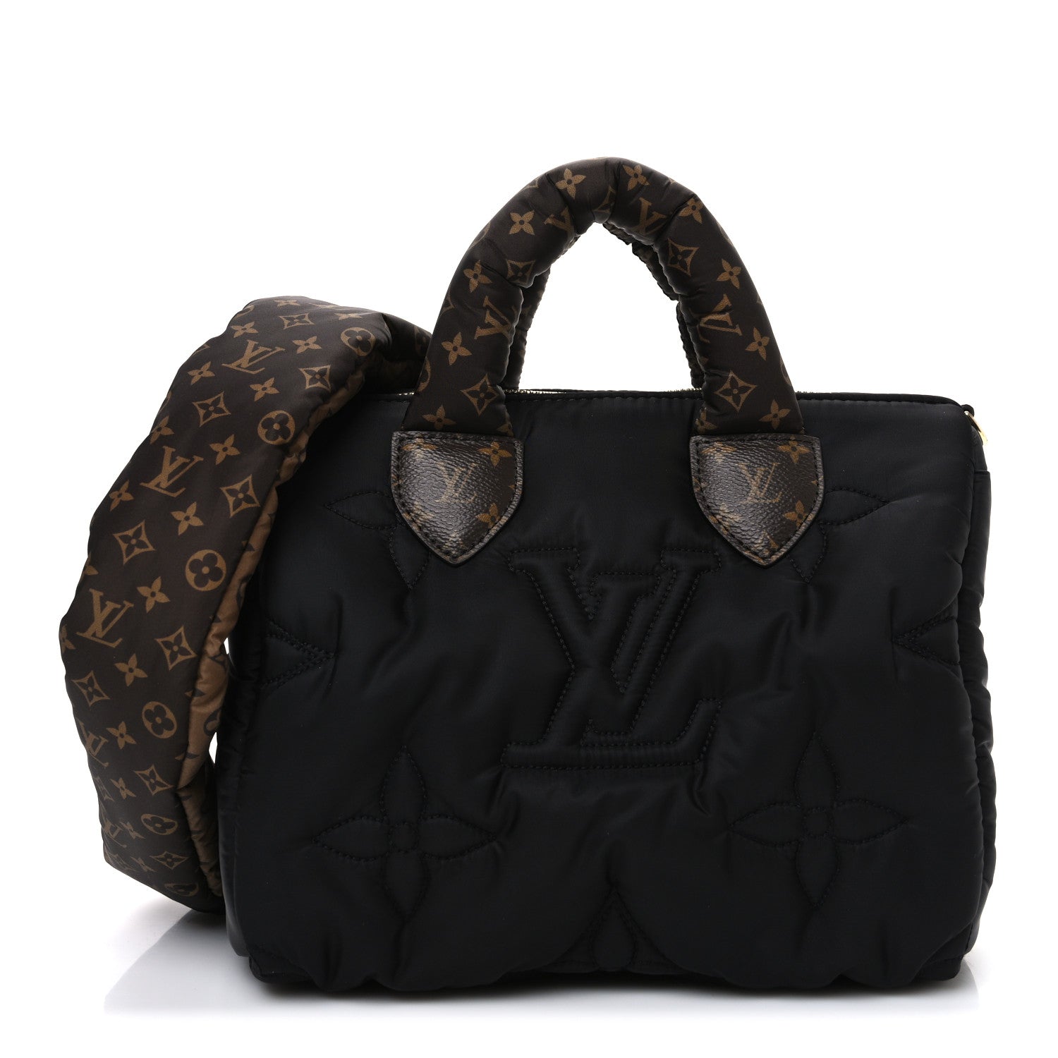 Econyl Mini Monogram Pillow Speedy Bandouliere 25 Black