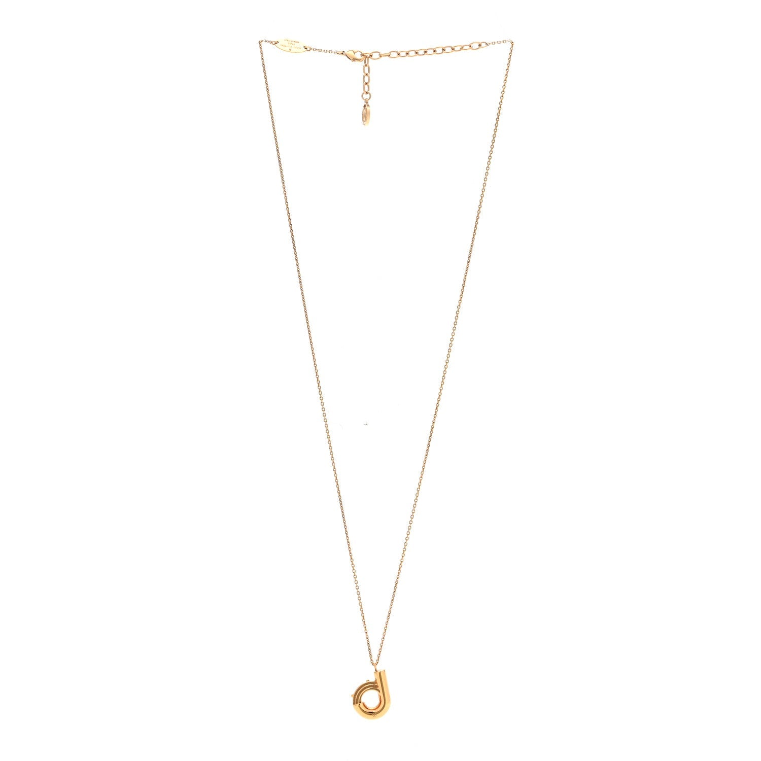 LV And Me Letter D Necklace Gold