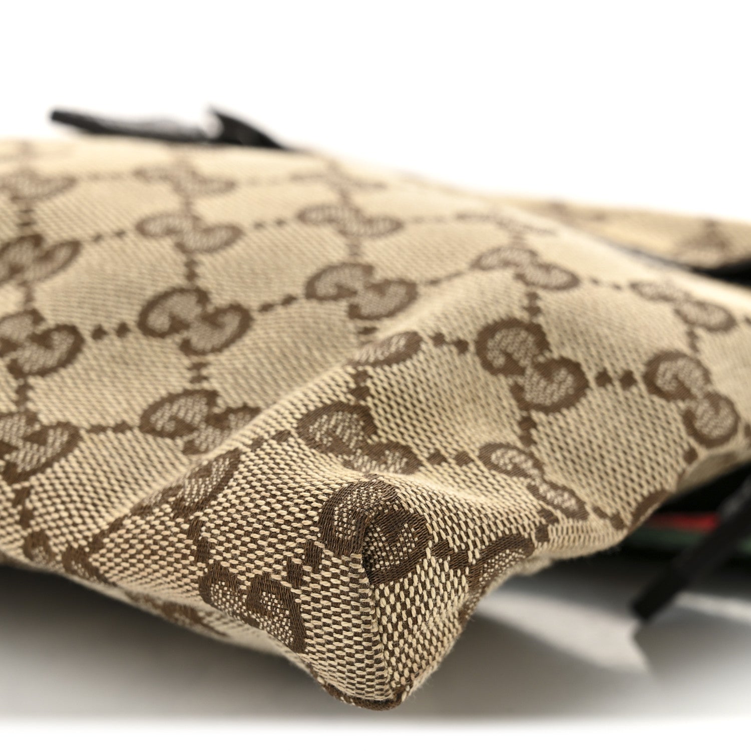 GG Monogram Web Double Pocket Belt Bag Dark Brown
