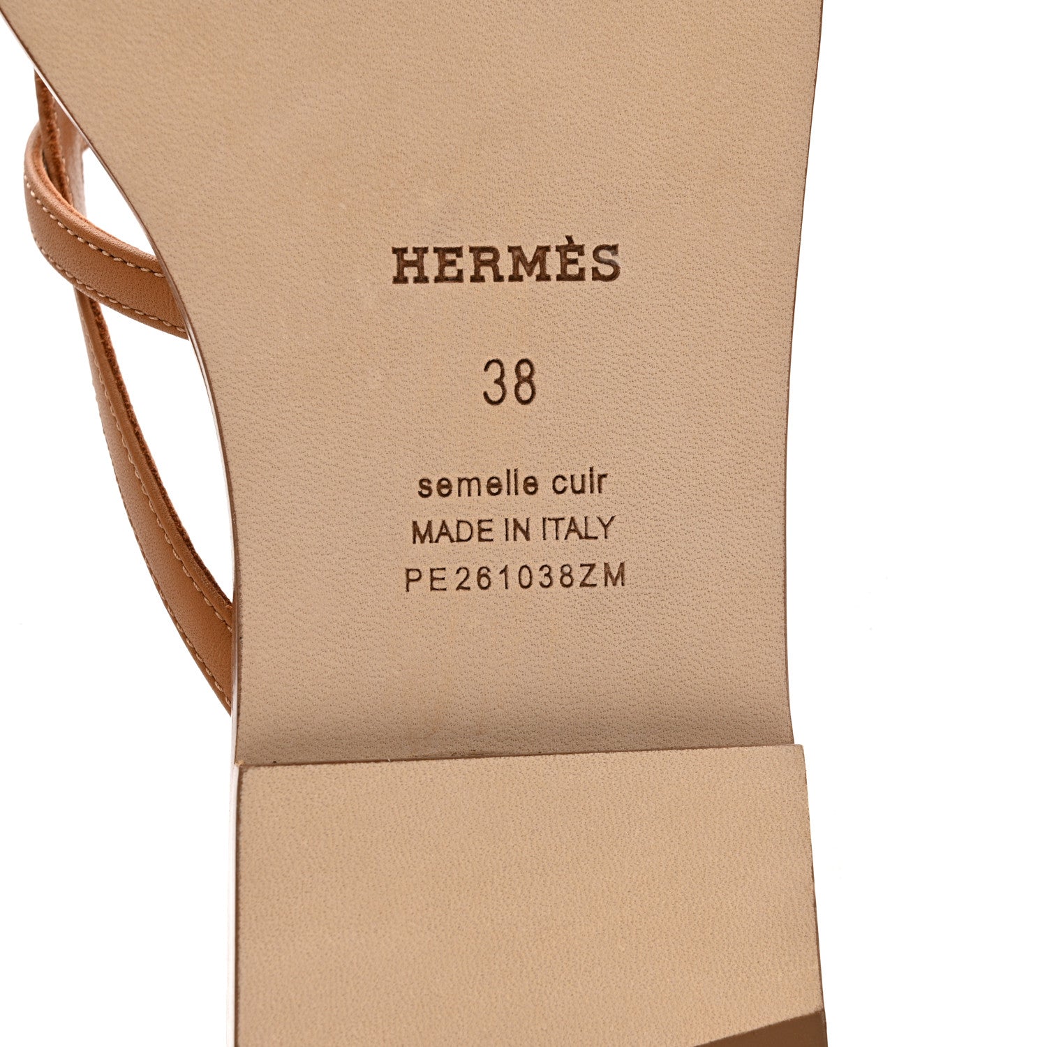 Calfskin Miss Sandals 38 Naturel