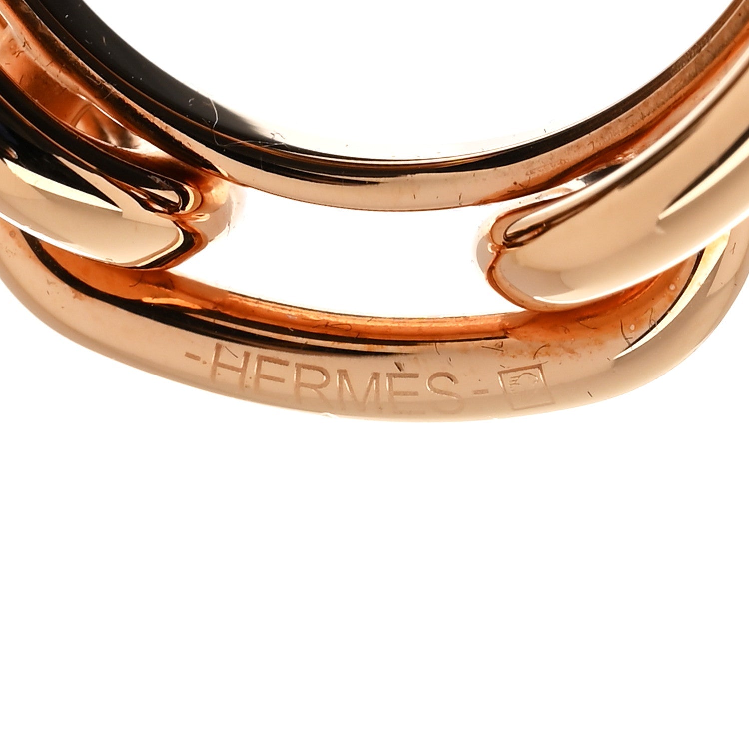Plated Brass Regate Scarf Ring Plaque Or Rose