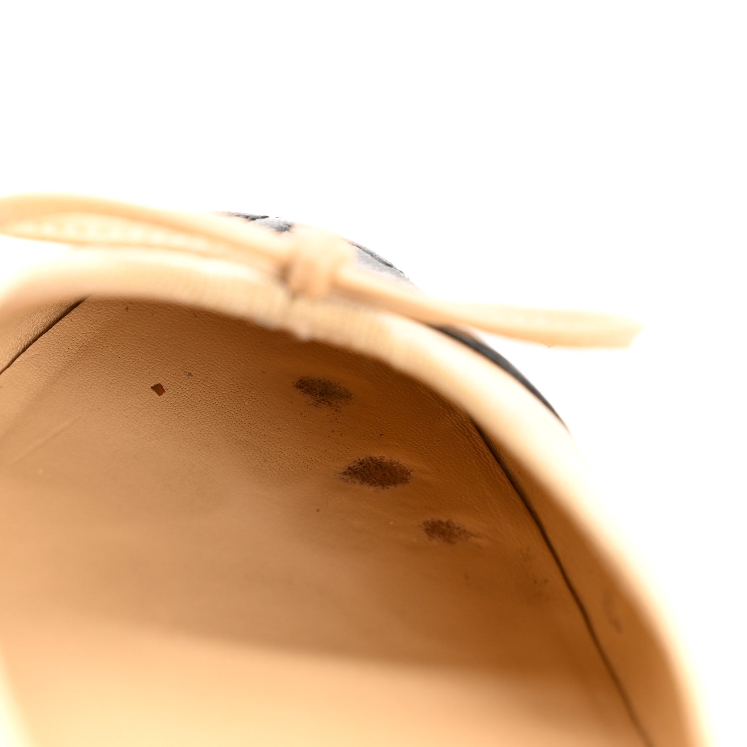 Lambskin Cap Toe CC Ballerina Flats 37 Beige Black
