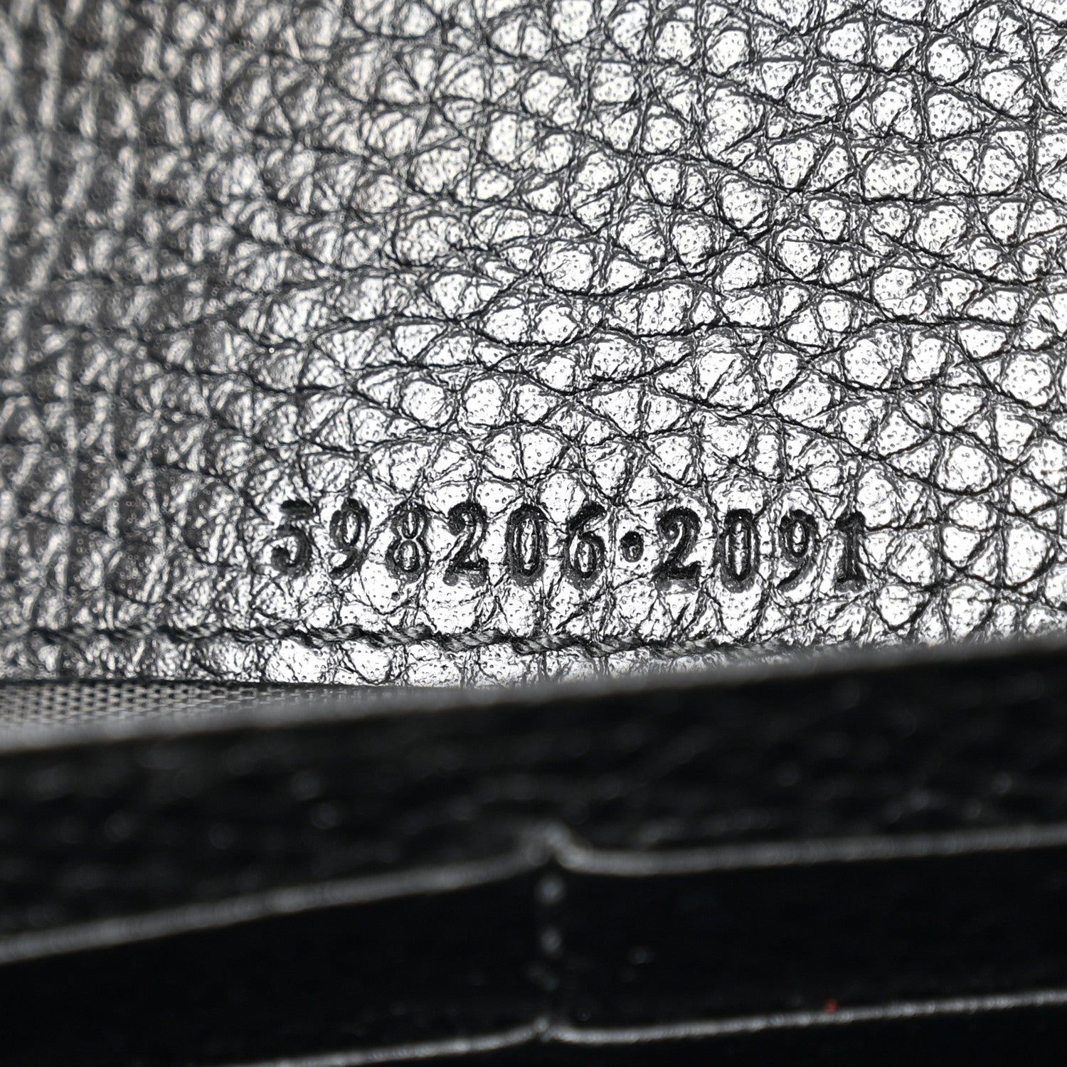 Pebbled Calfskin Large Soho Continental Wallet Black