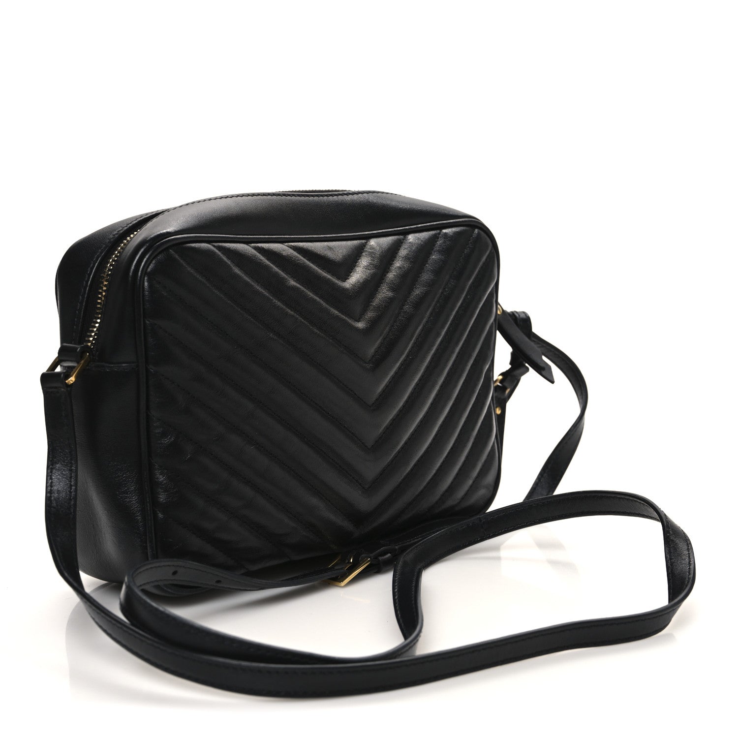 Calfskin Matelasse Monogram Lou Camera Bag Black