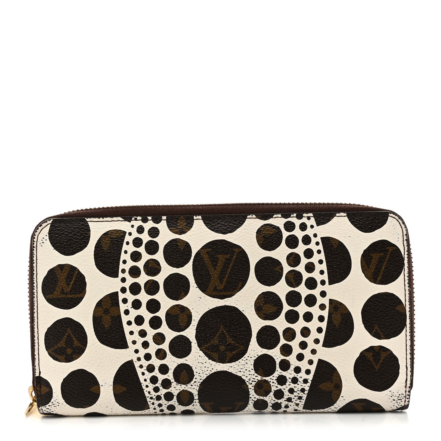 Monogram Kusama Pumpkin Dots Zippy Wallet White