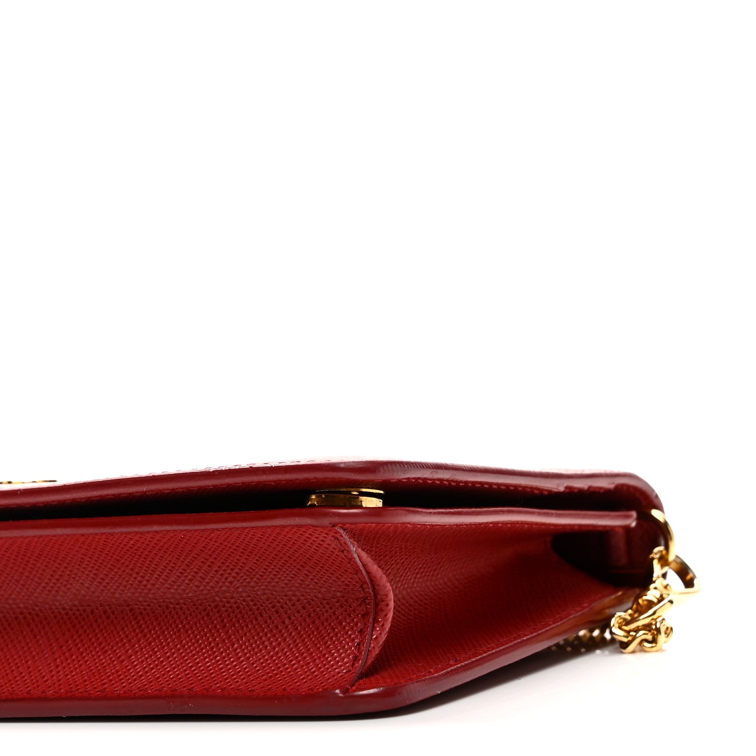 Saffiano Metal Oro Mini Bag Fuoco