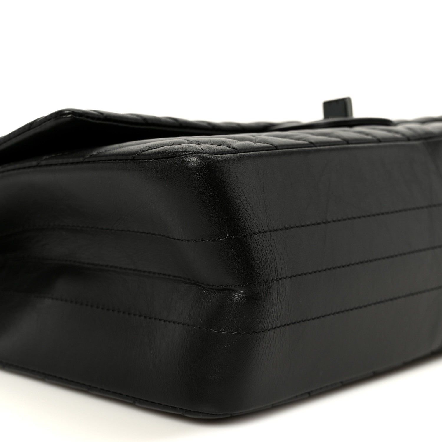 Aged Calfskin Chevron Quilted 2.55 Reissue 226 So Black
