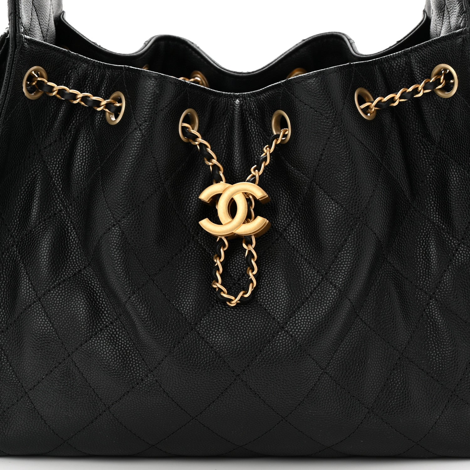 Caviar Quilted Small Chanel 25 Handbag Black
