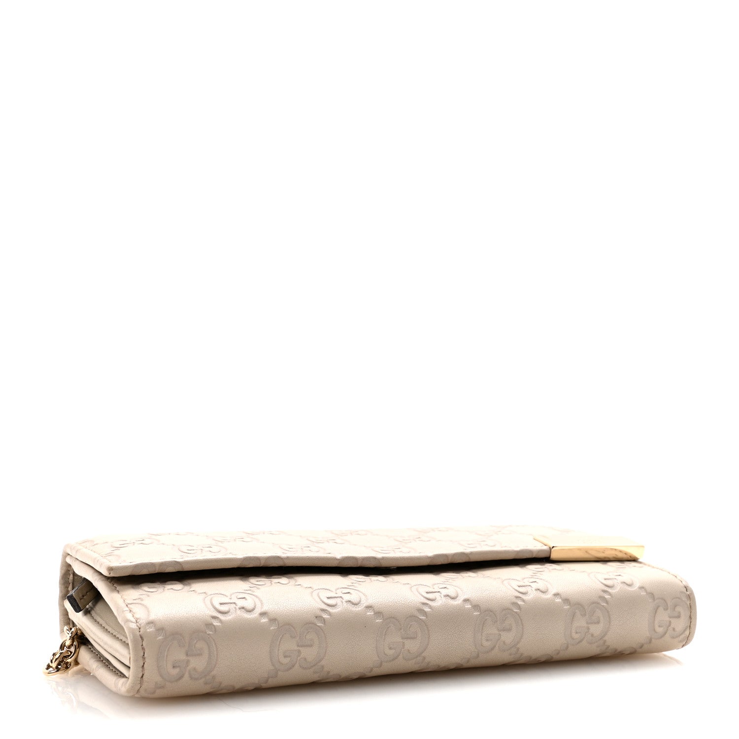 Guccissima Signature Dice Chain Wallet Off White