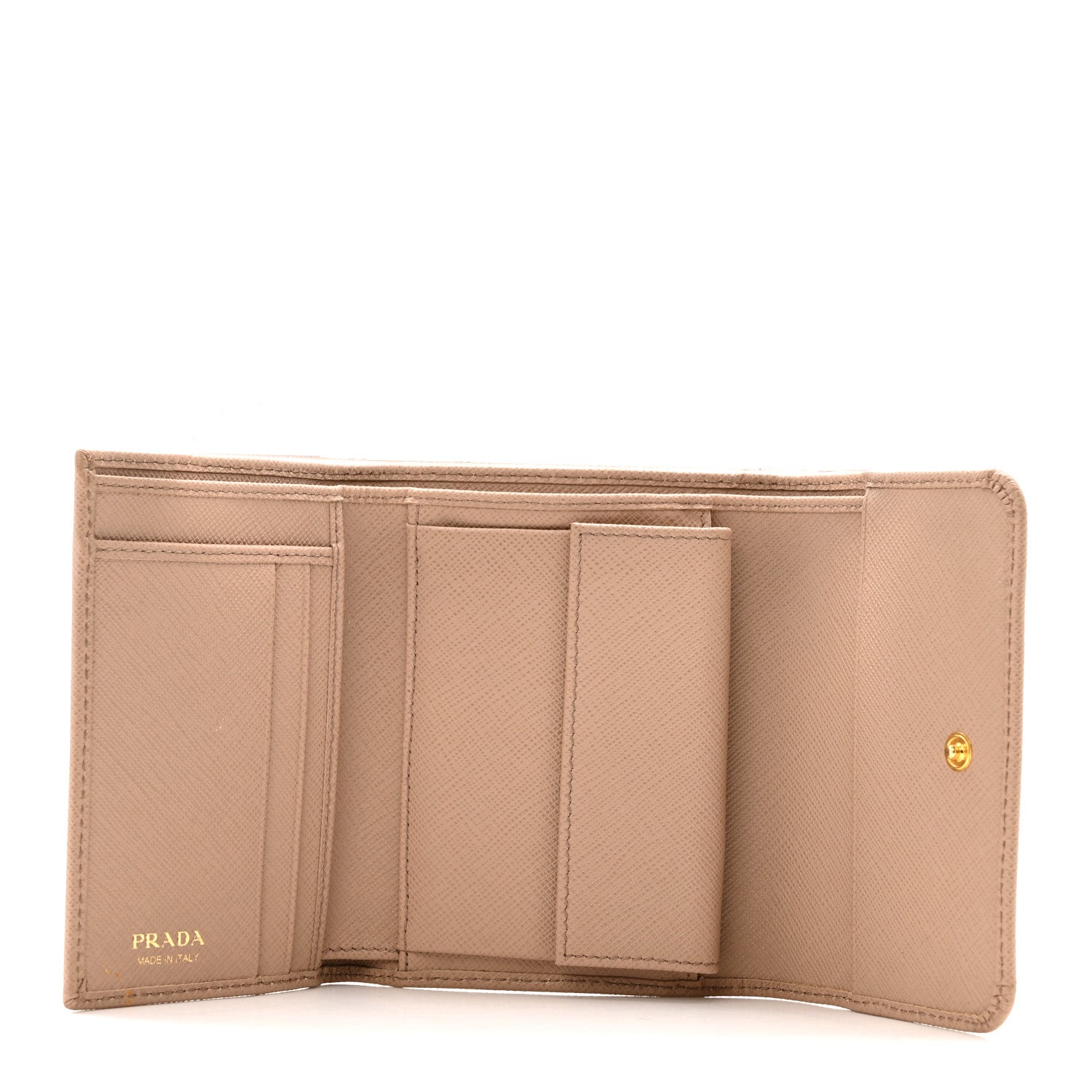 Saffiano Tri-Fold Bow Wallet Cammeo