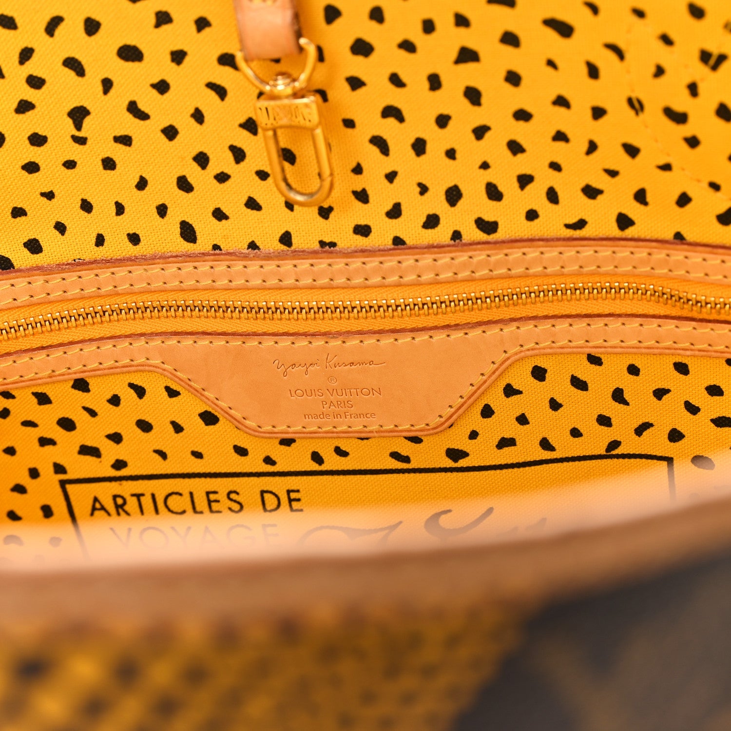 Monogram Kusama Waves Neverfull MM Yellow