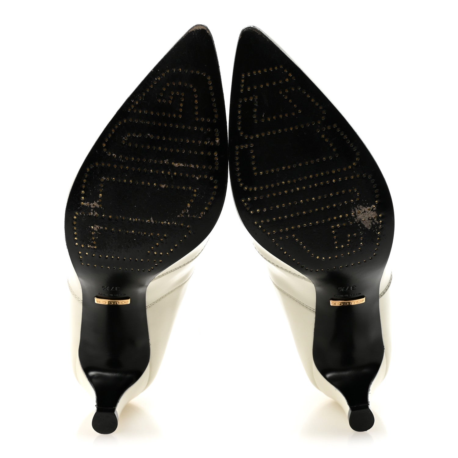 Cordovan Lux Ankle Booties 37.5 Dusty White Black