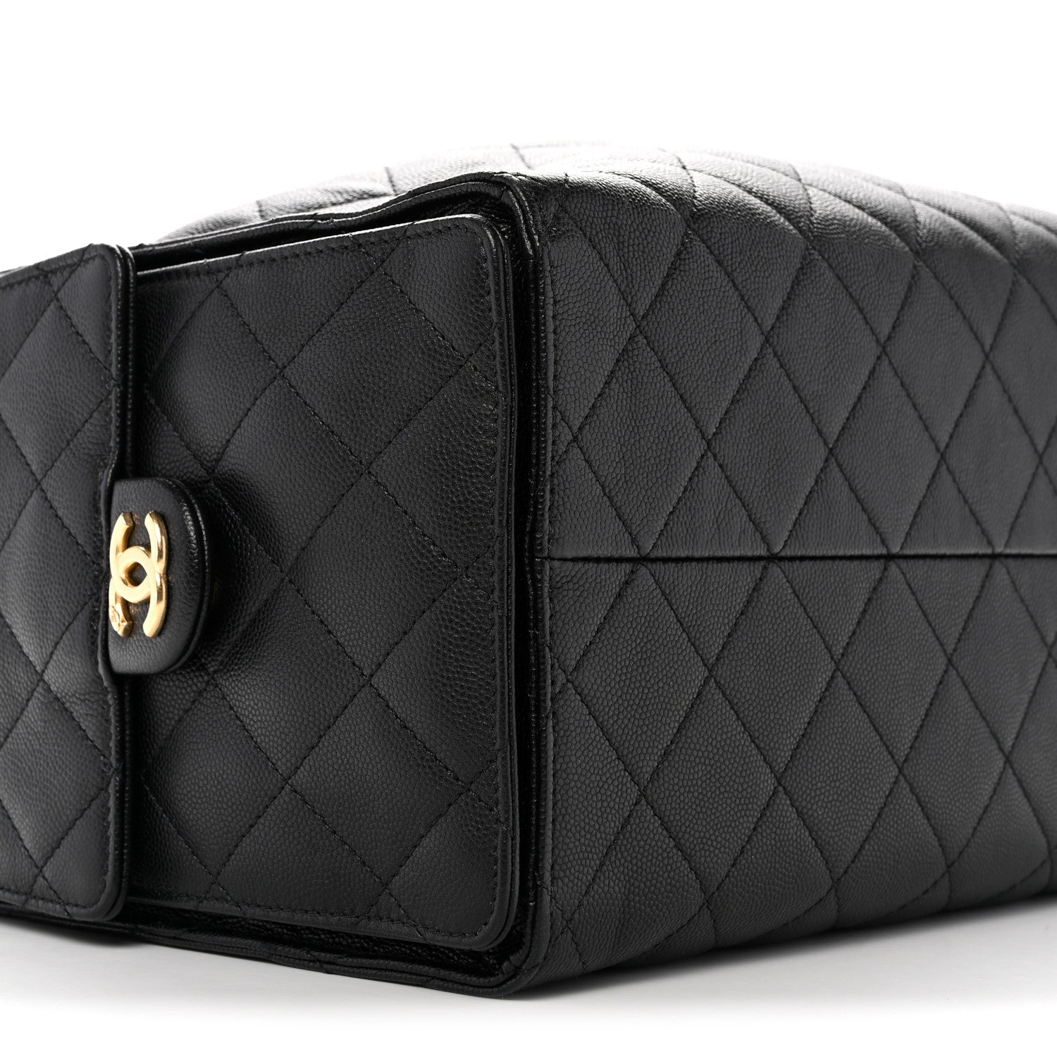 Caviar Quilted Medium Chanel 25 Handbag Black