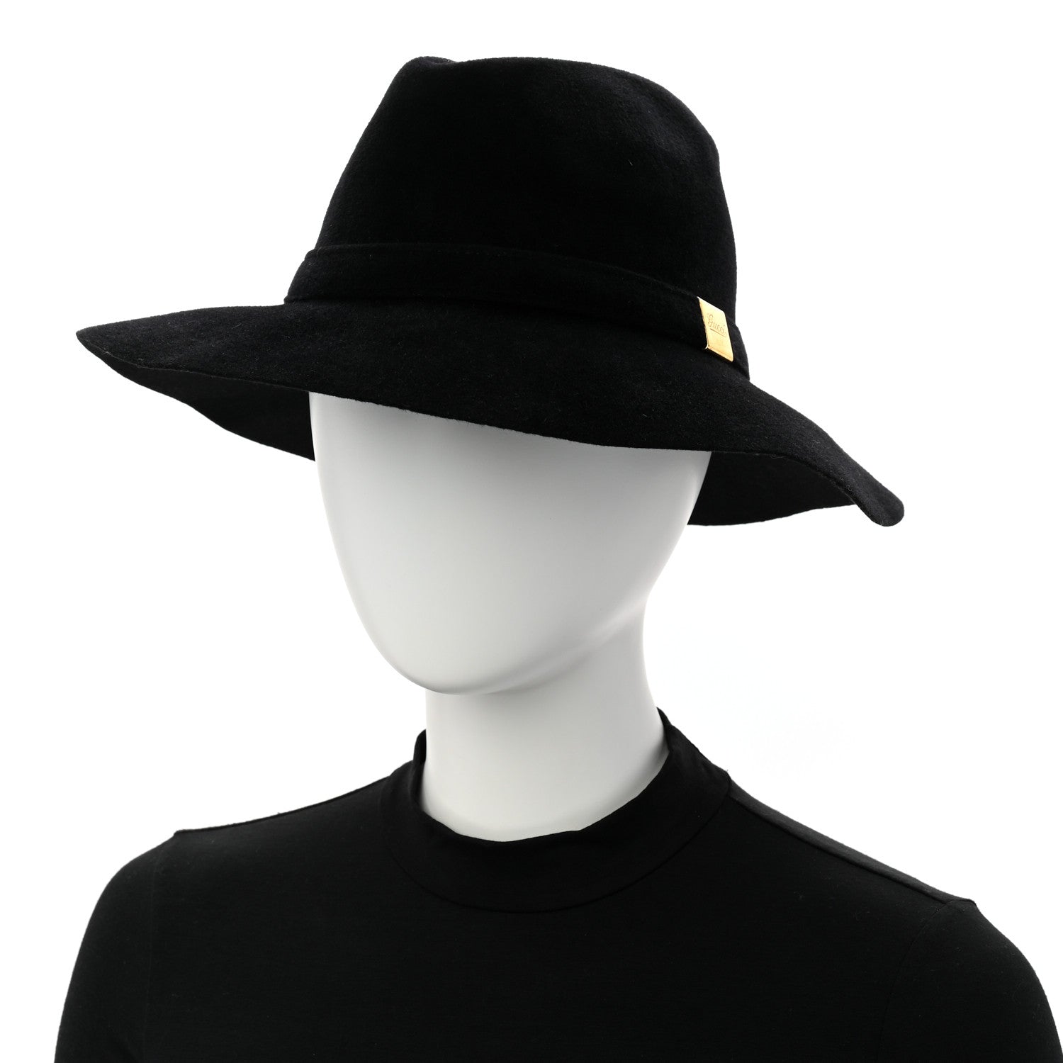 Rabbit Fur Felt Hat L Black