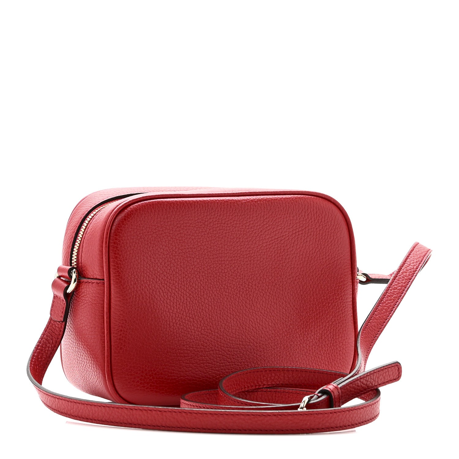 Pebbled Calfskin Small Soho Disco Bag Vibrant Red