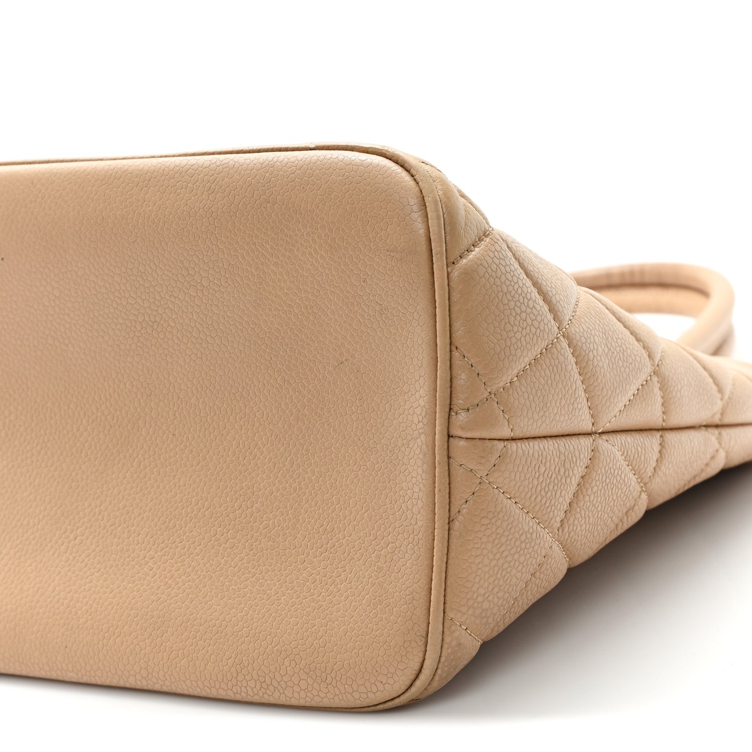 Caviar Quilted Medallion Tote Beige