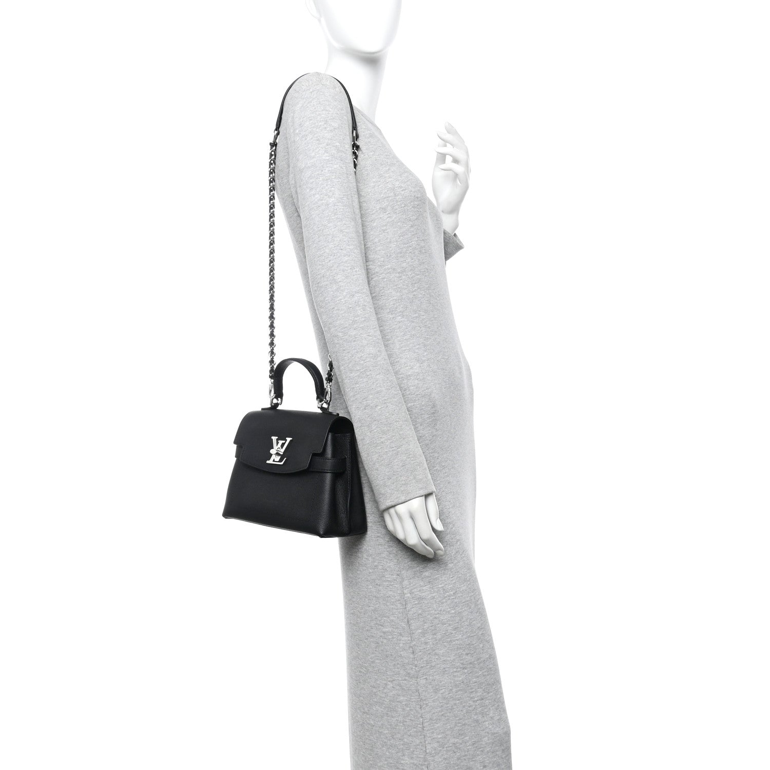 Calfskin Lockme Ever Mini Black