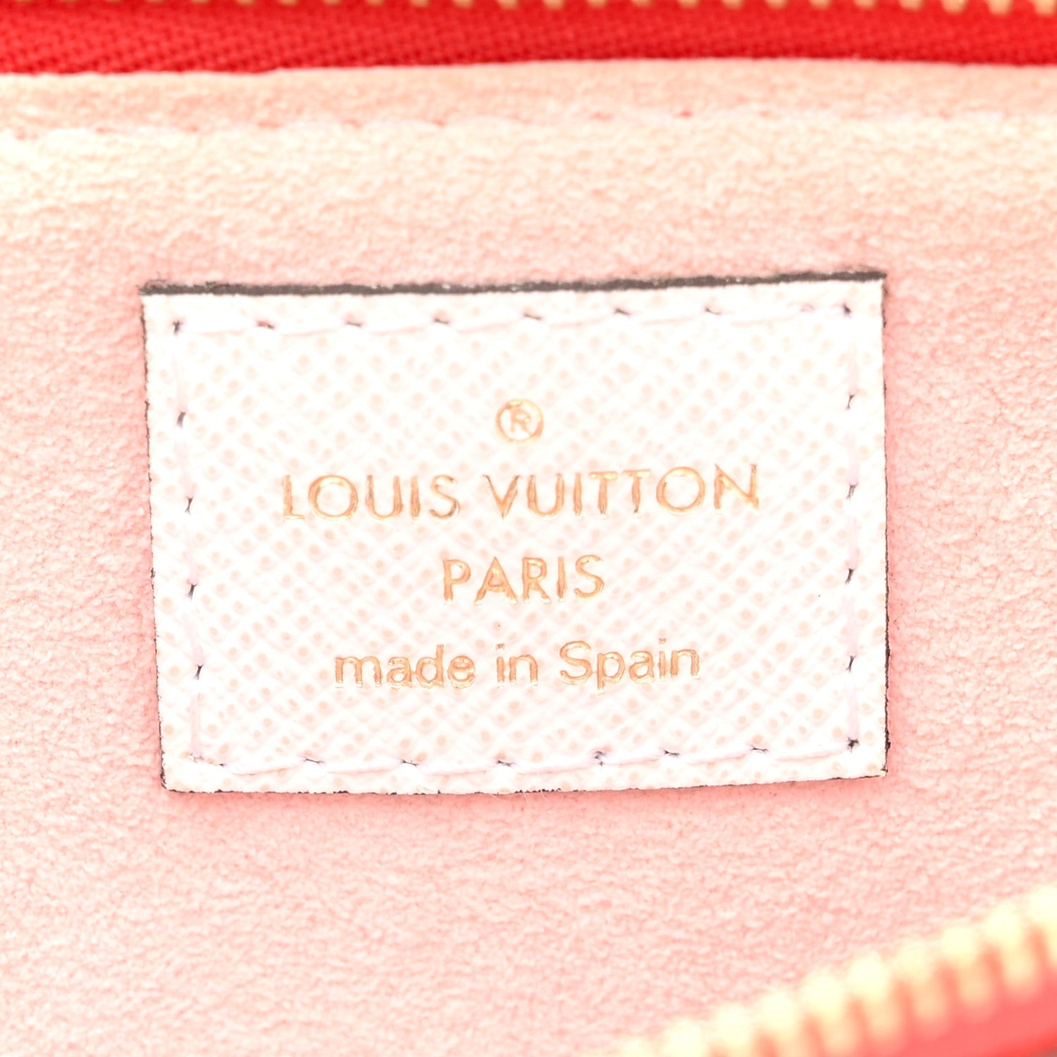 Monogram Giant Double Zip Pochette Rouge