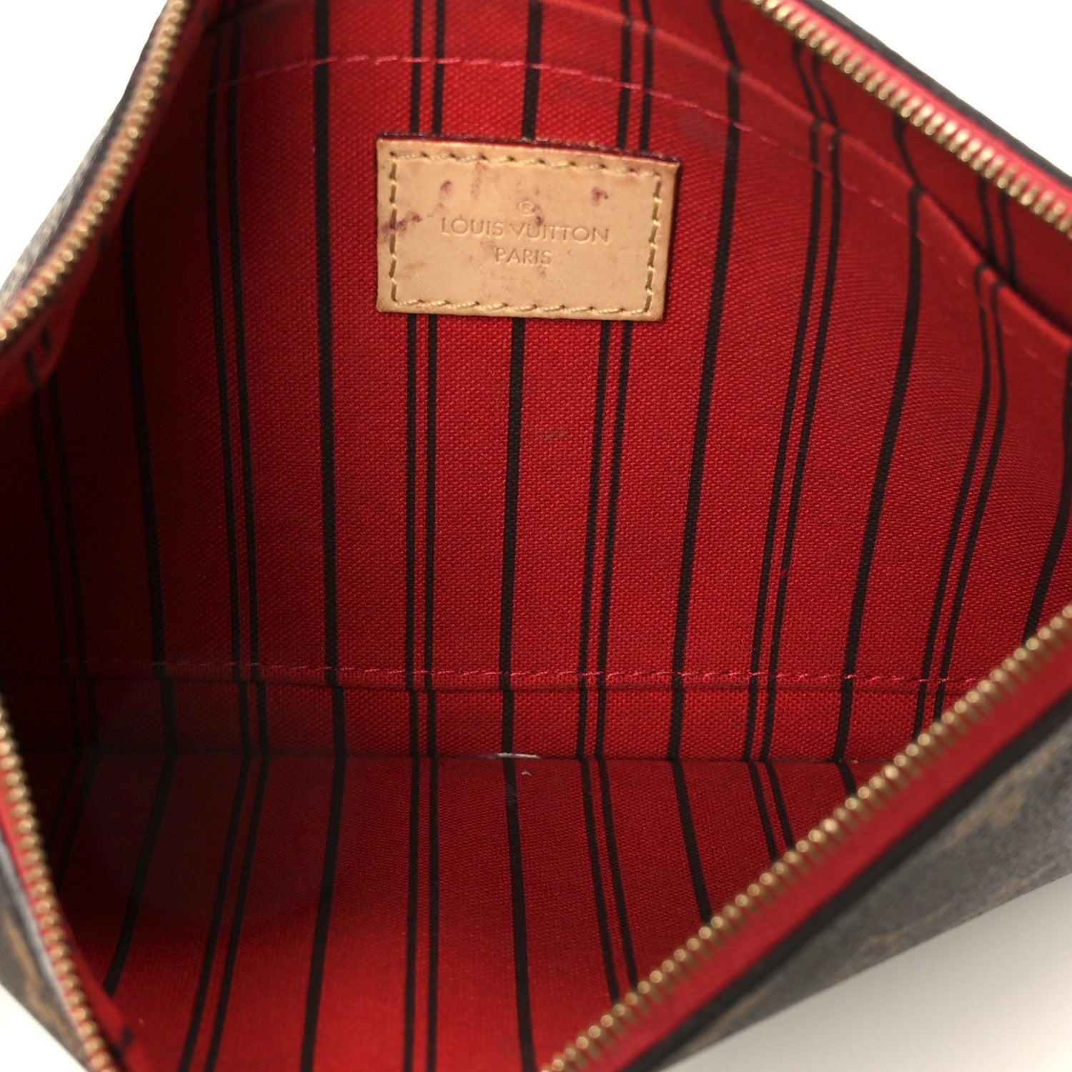 Monogram Neverfull MM GM Pochette Cherry
