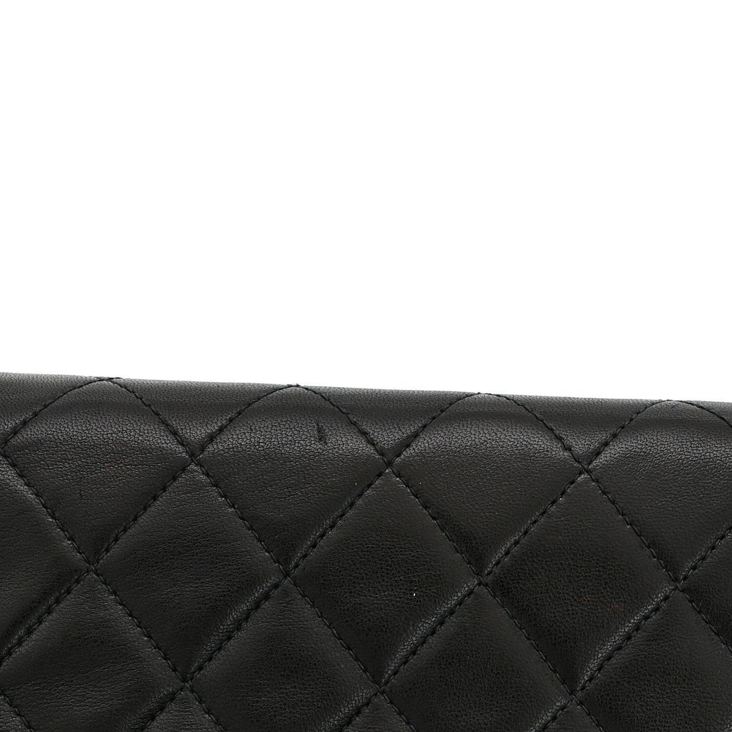 Lambskin Quilted Small Single Flap Black