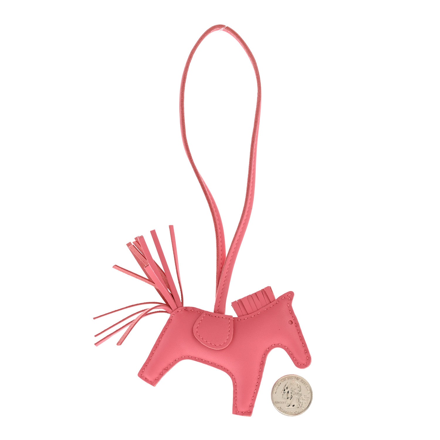 Milo Lambskin Grigri Rodeo Horse Bag Charm PM Rose Azalee