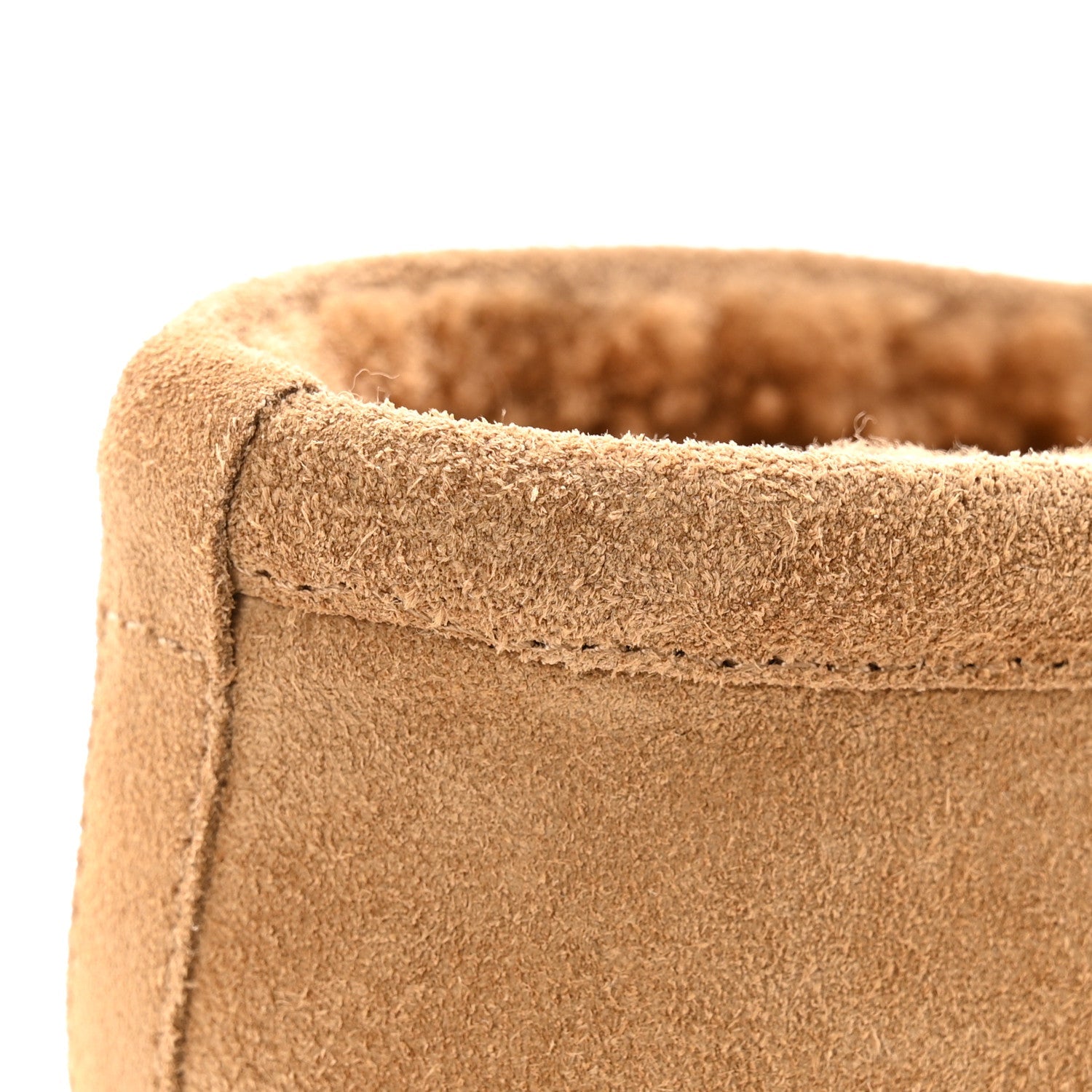 Suede Calfskin CC Loafers 38.5 Dark Beige